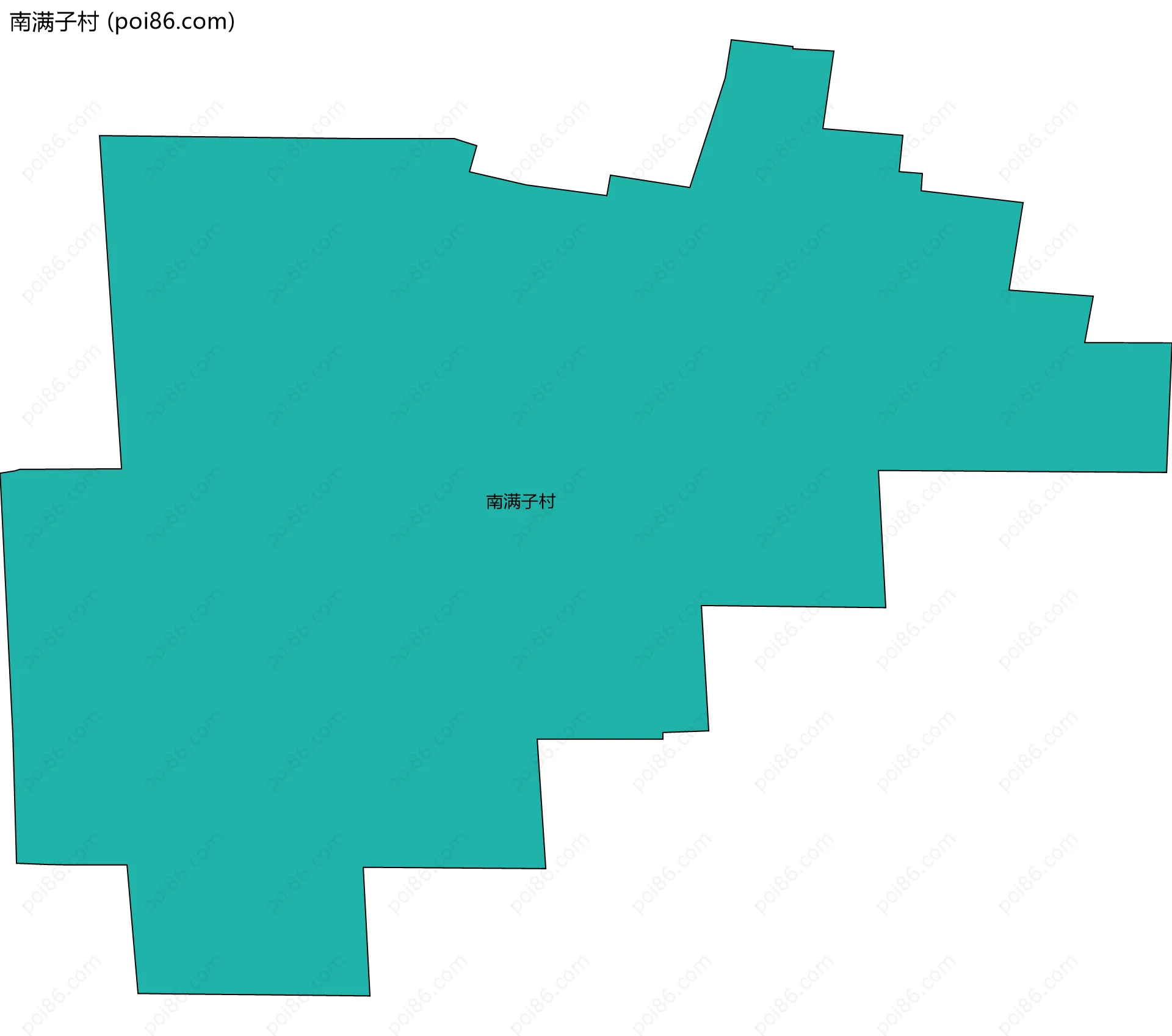 南满子村边界地图
