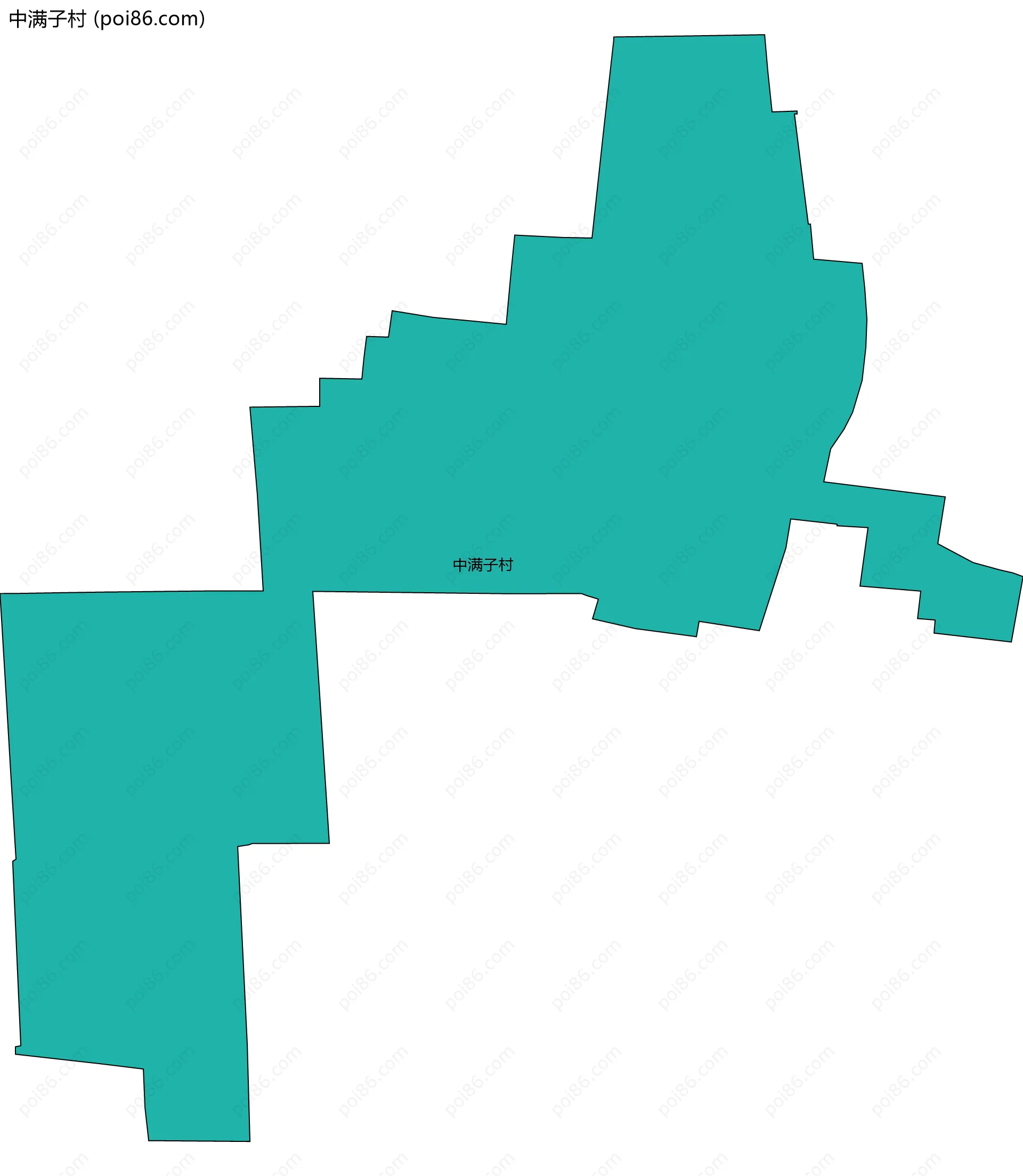 中满子村边界地图