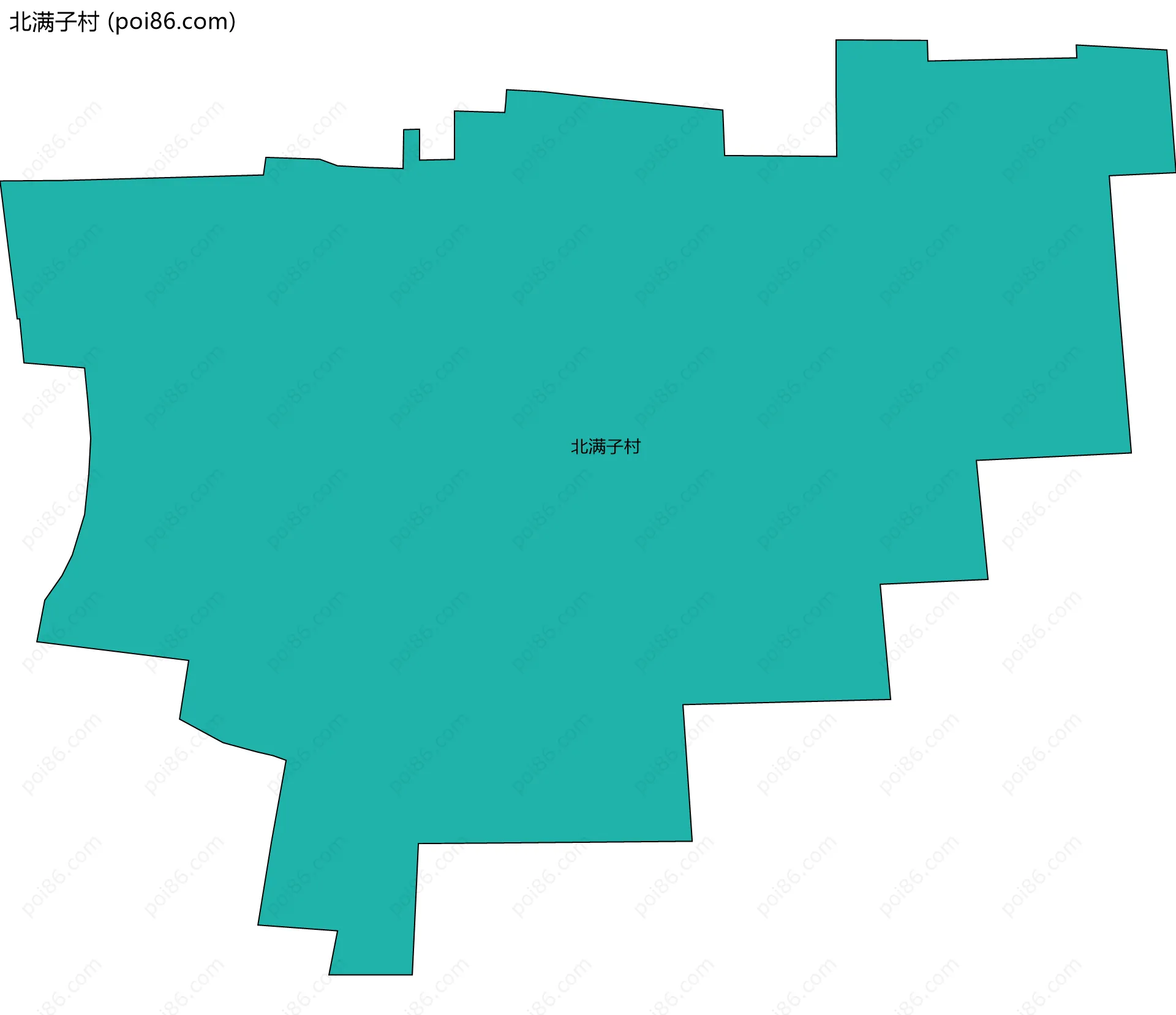 北满子村边界地图