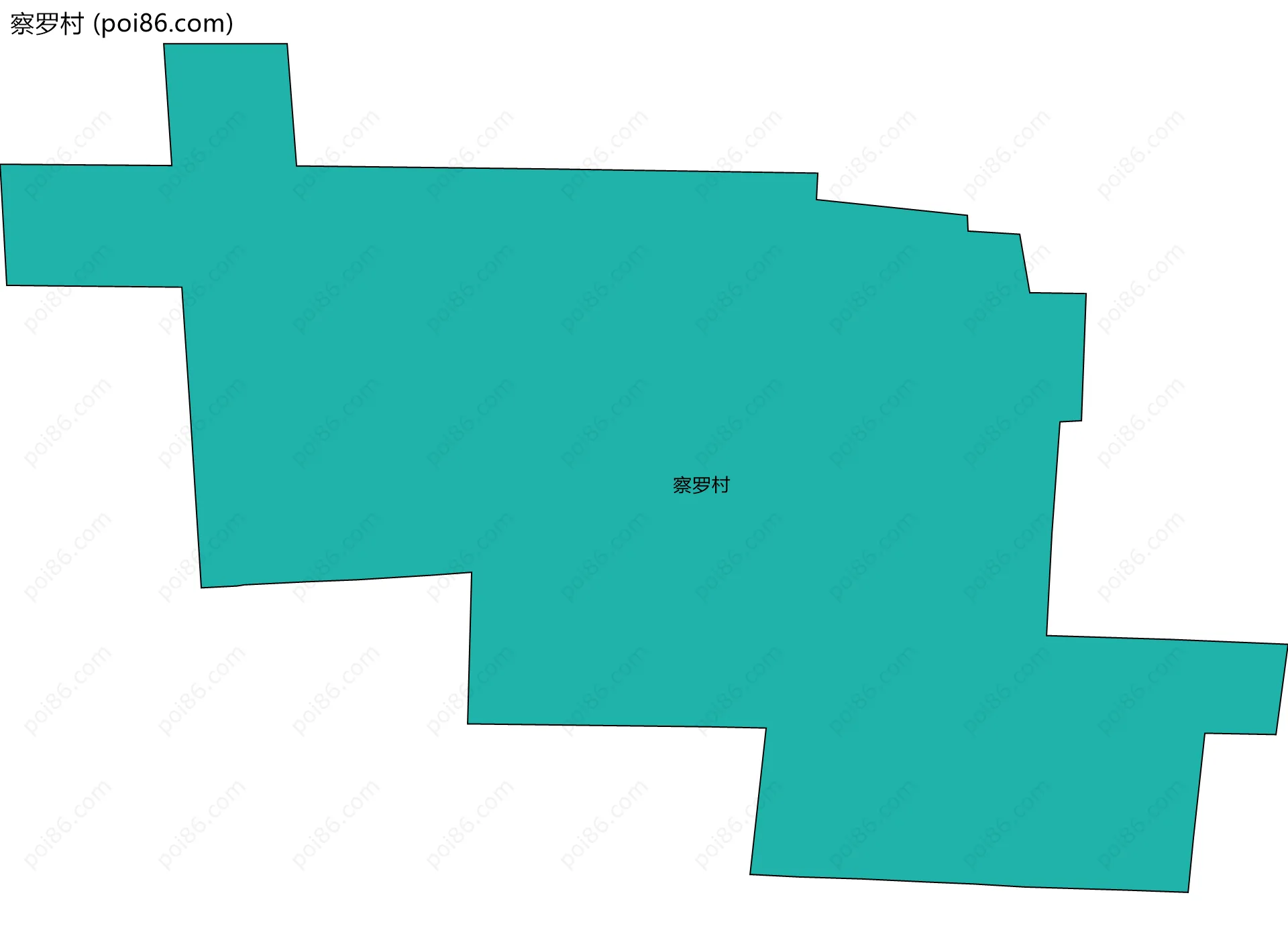 察罗村边界地图