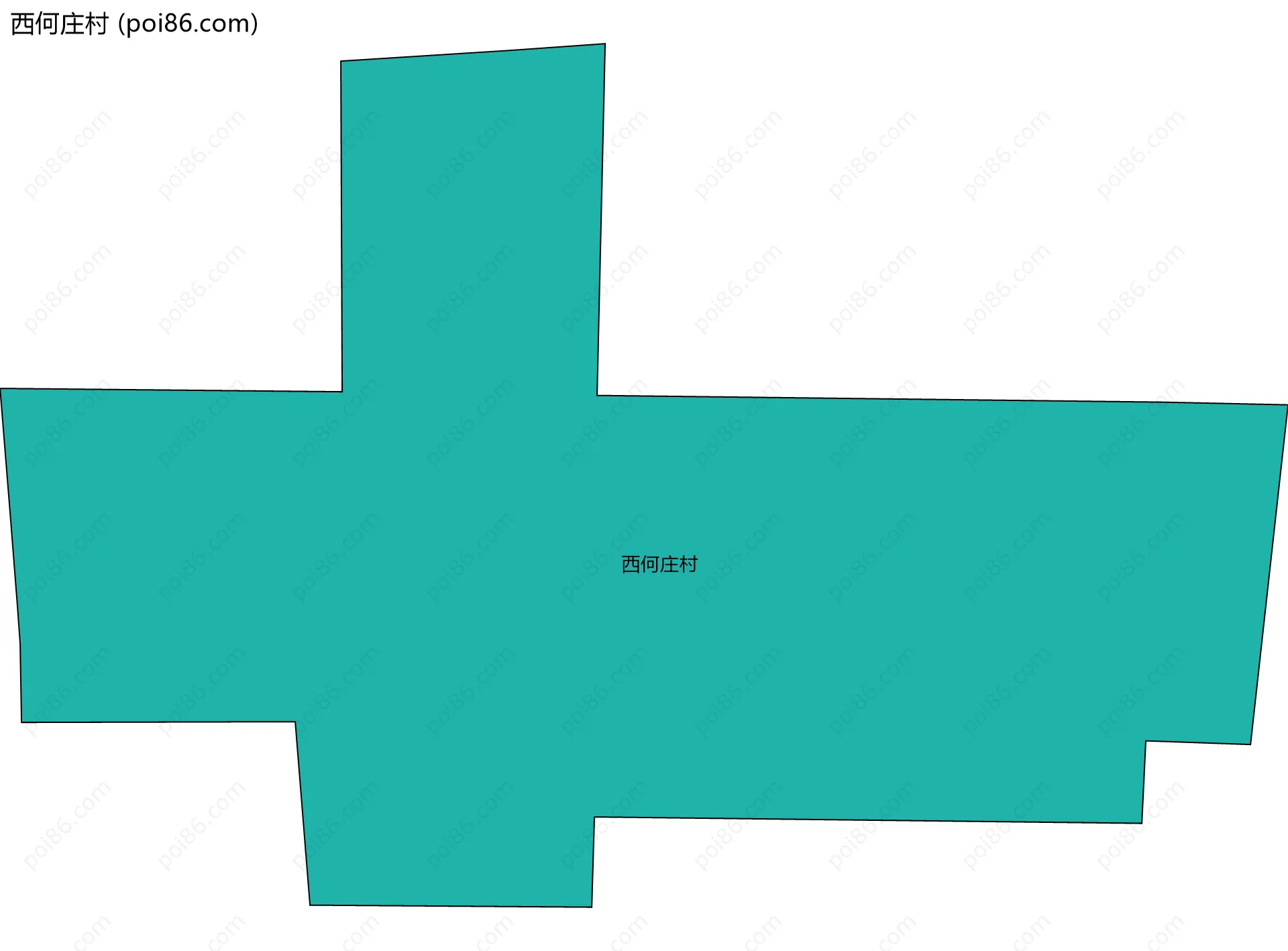 西何庄村边界地图