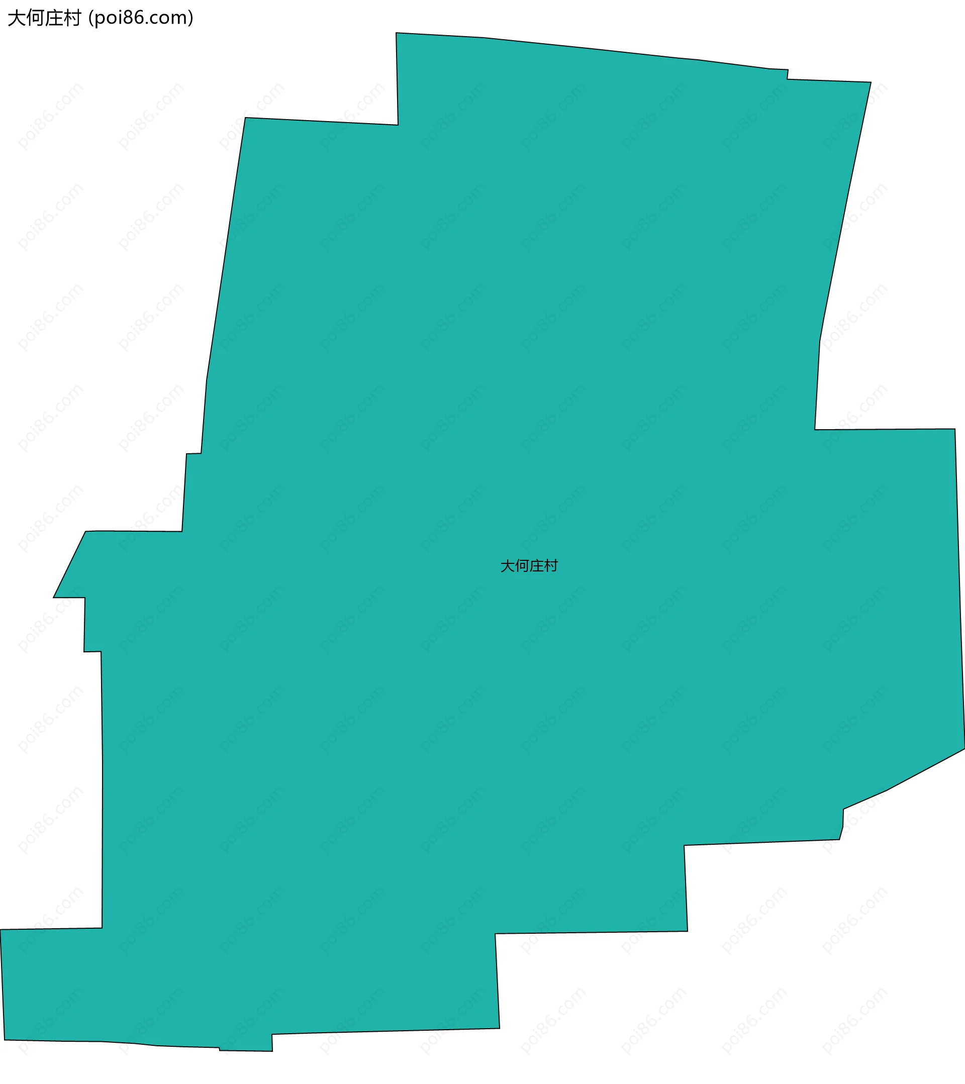 大何庄村边界地图