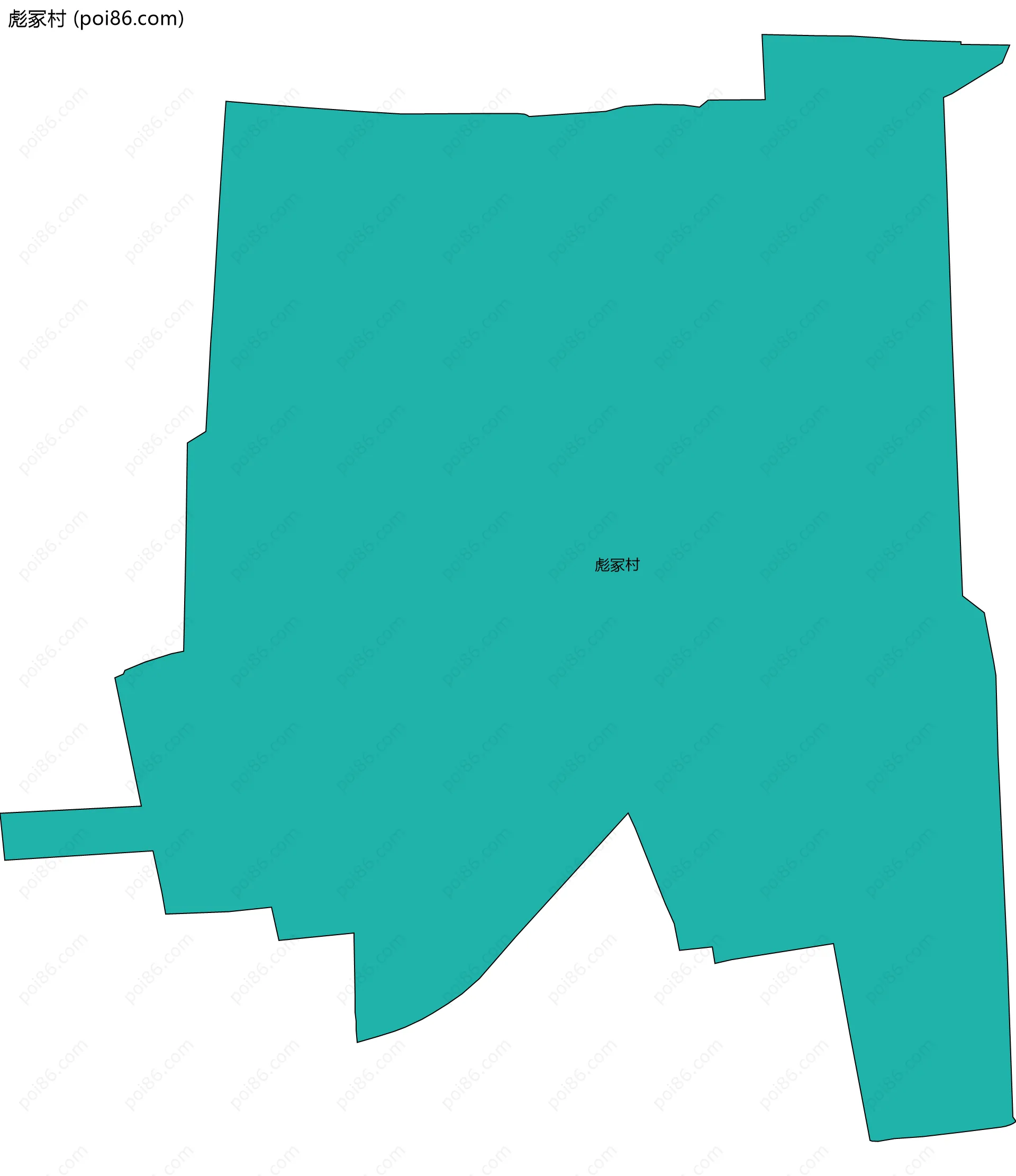 彪冢村边界地图