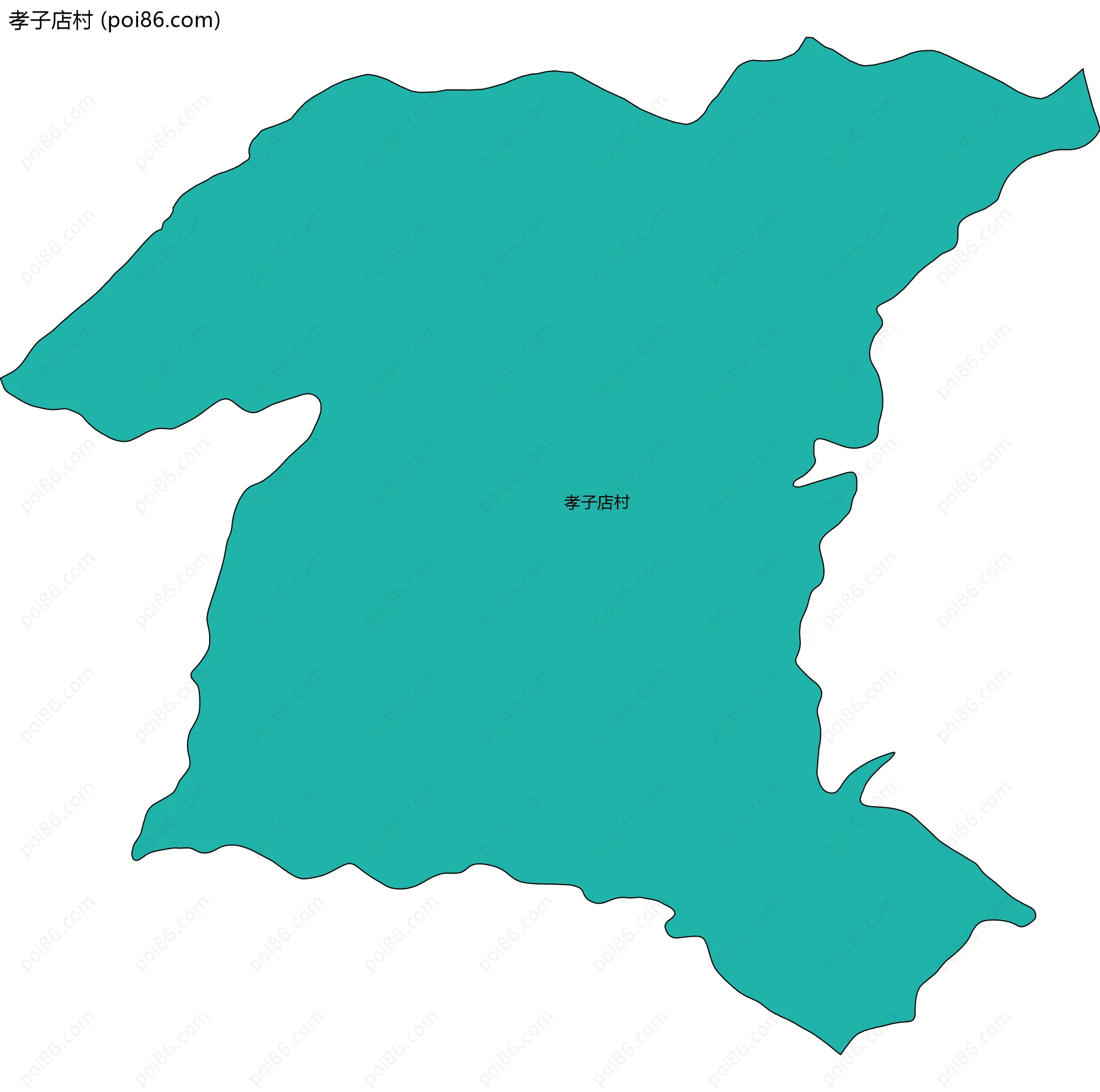 孝子店村边界地图