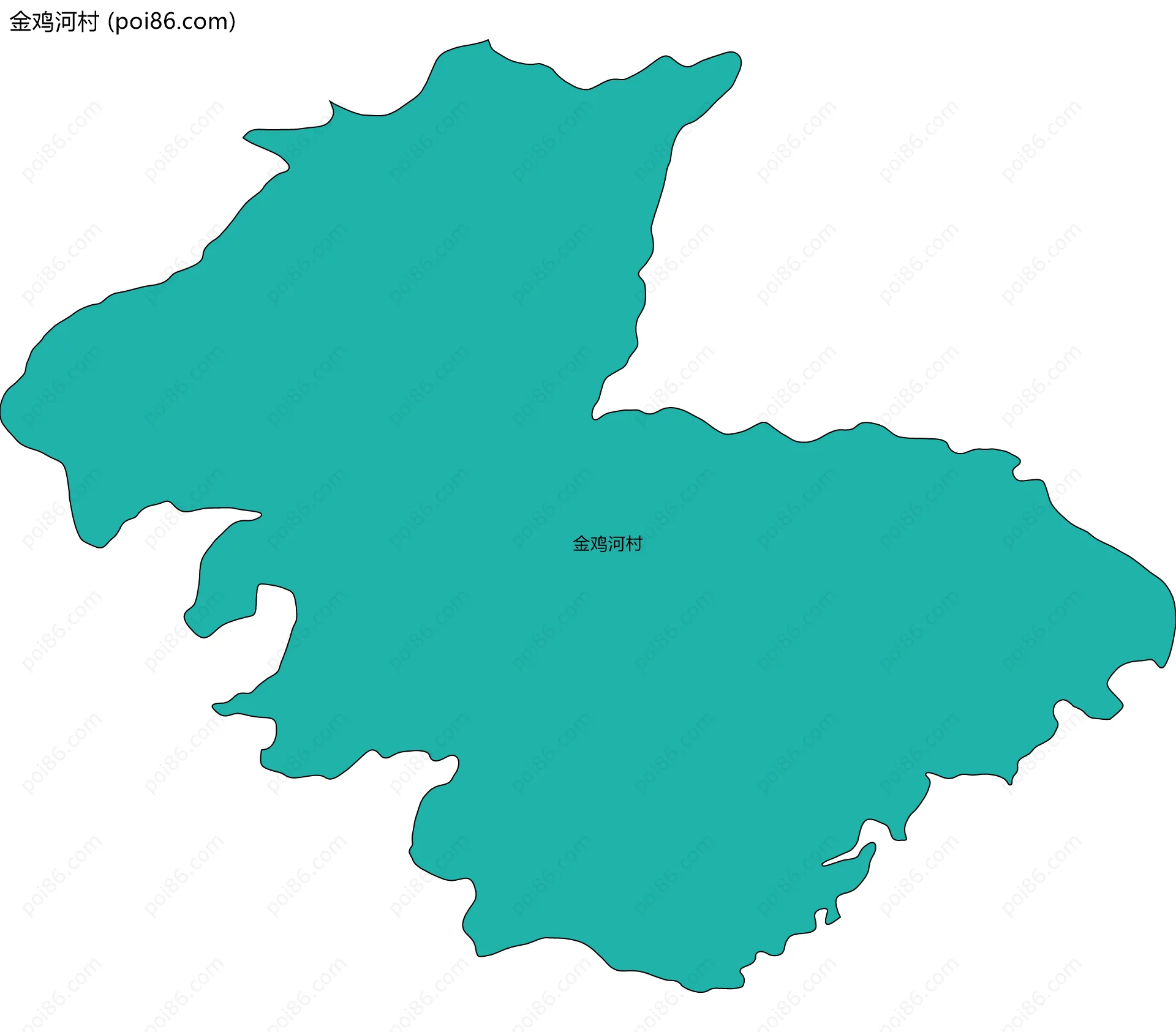 金鸡河村边界地图