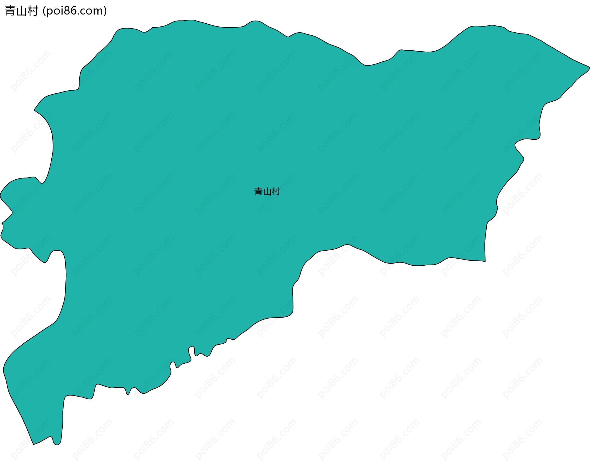 青山村边界地图