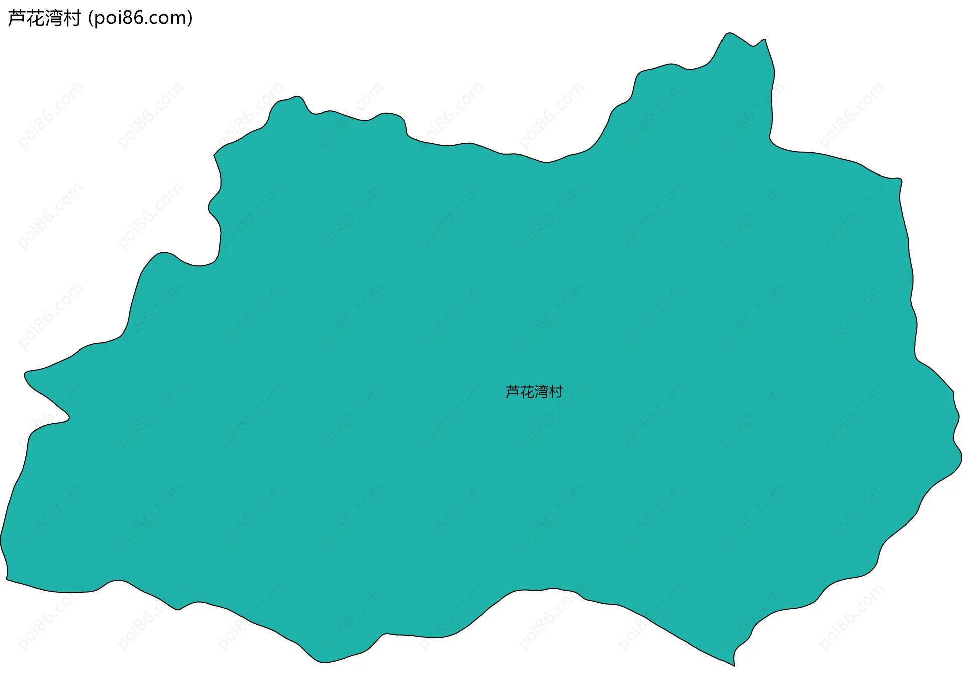 芦花湾村边界地图