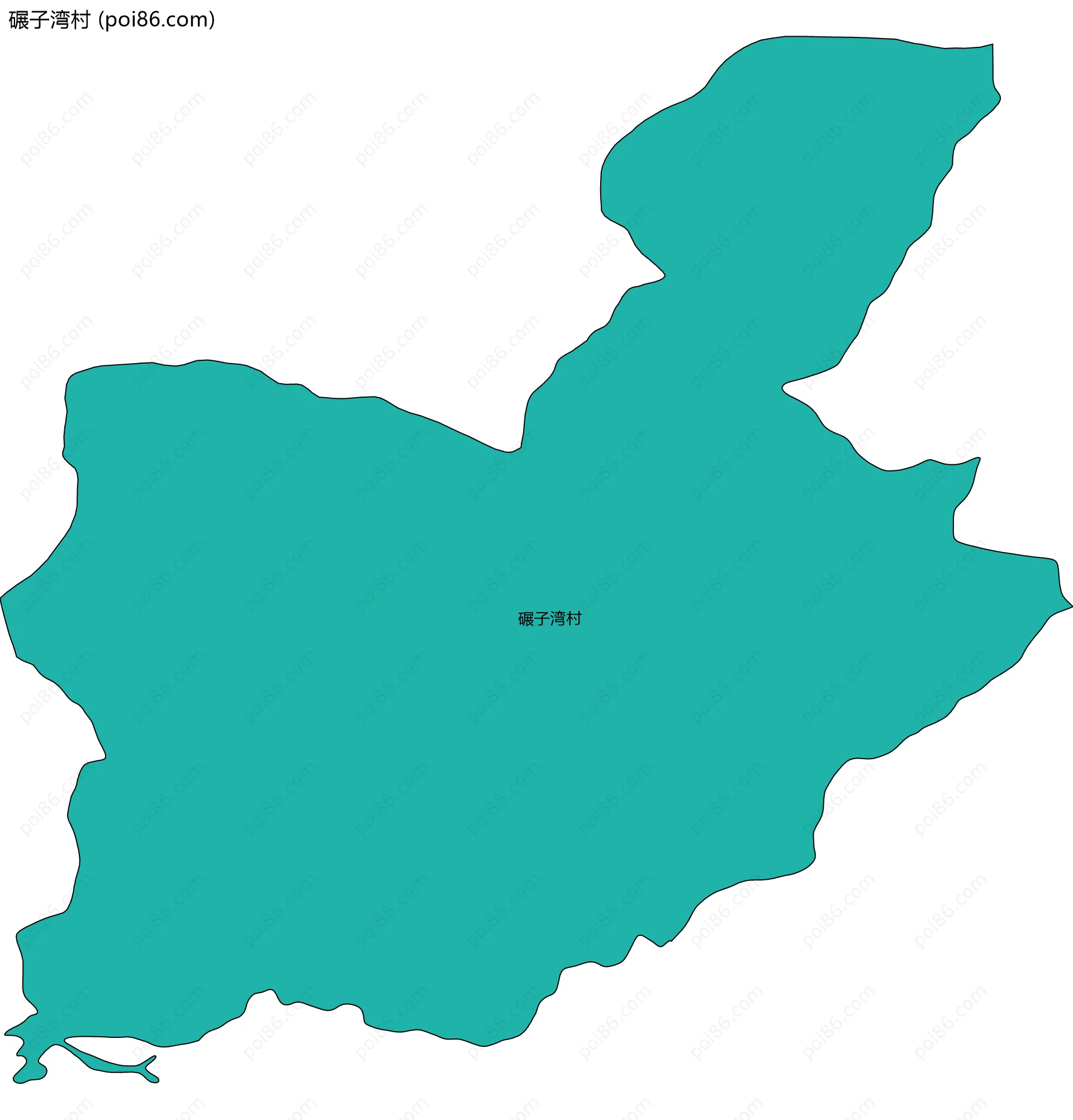 碾子湾村边界地图