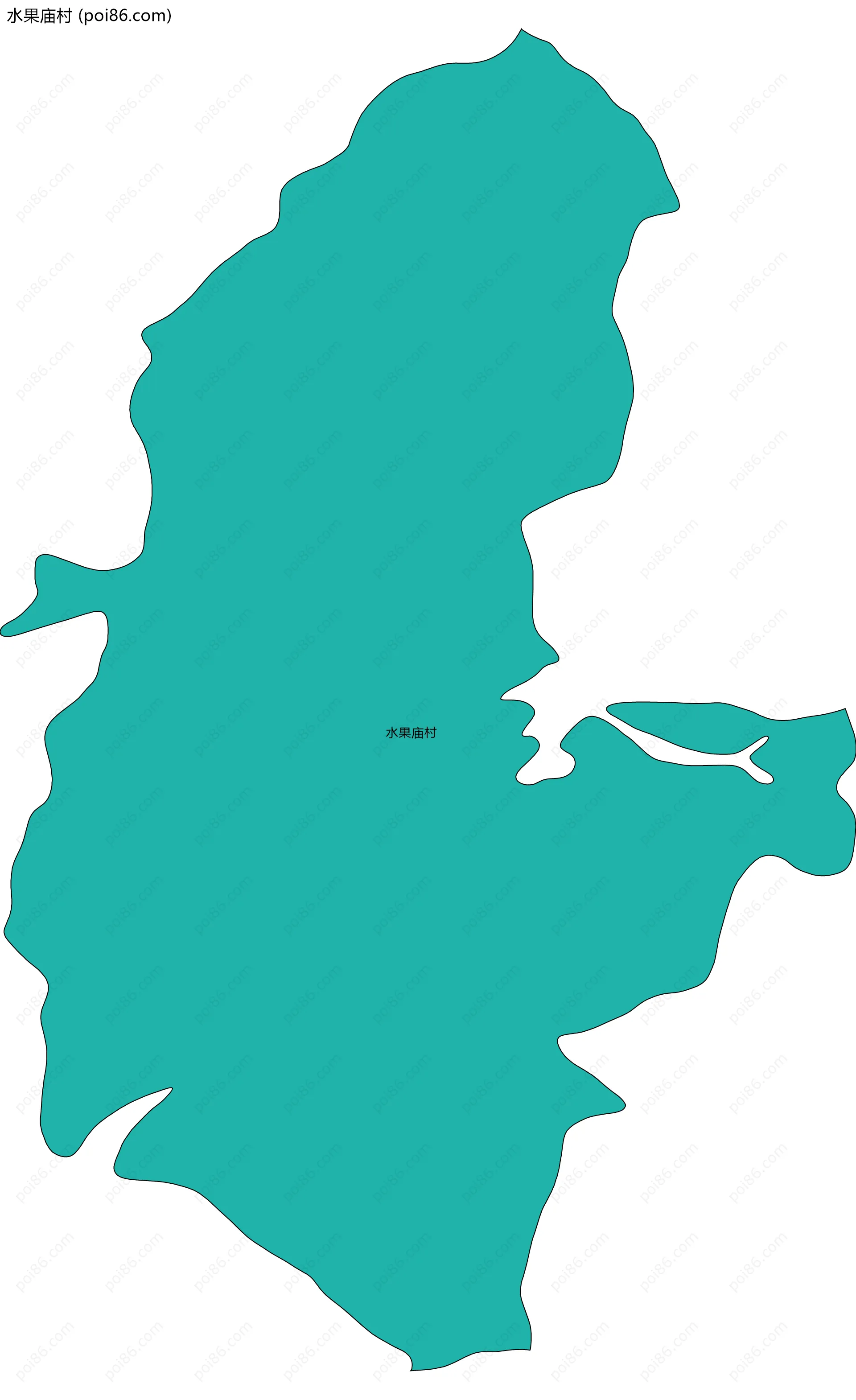 水果庙村边界地图