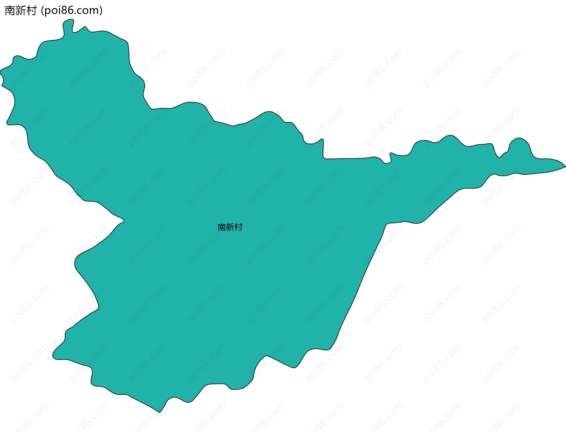 南新村边界地图