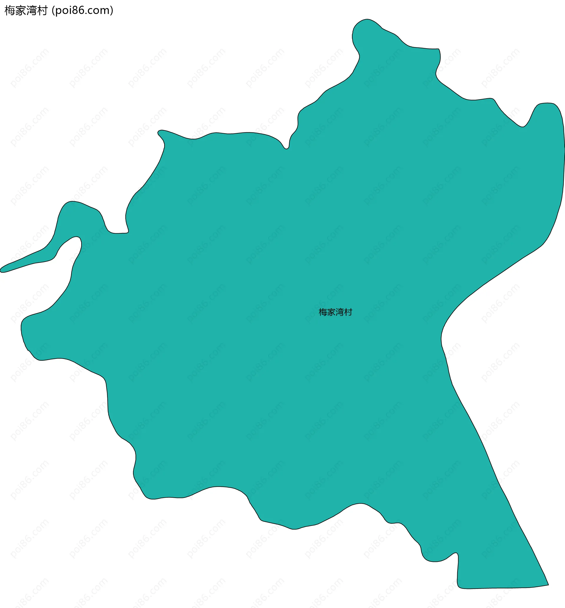 梅家湾村边界地图