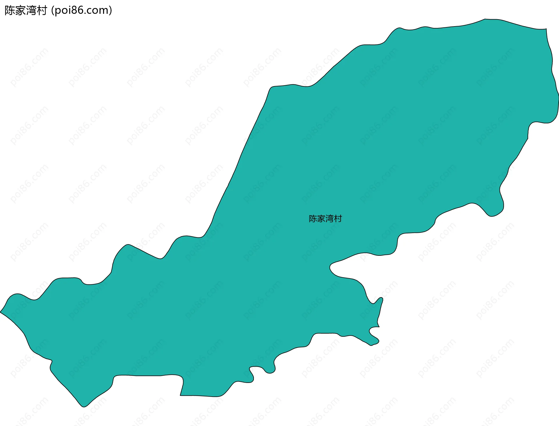 陈家湾村边界地图