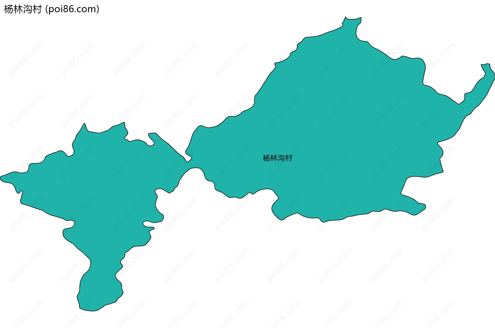 杨林沟村边界地图