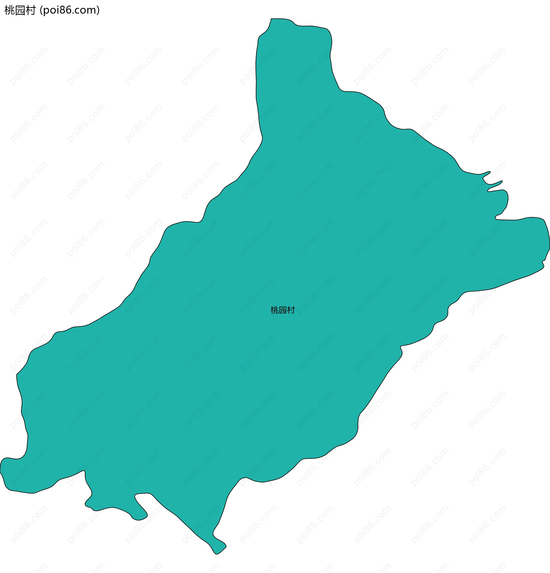 桃园村边界地图