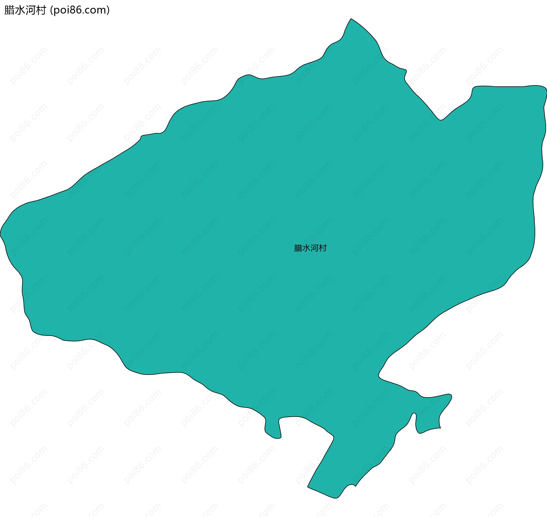 腊水河村边界地图