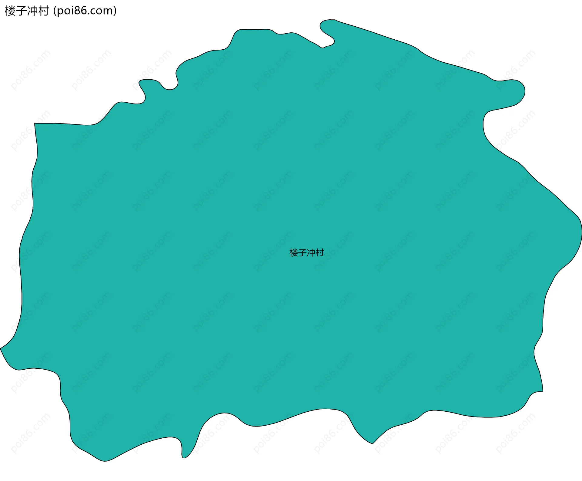 楼子冲村边界地图