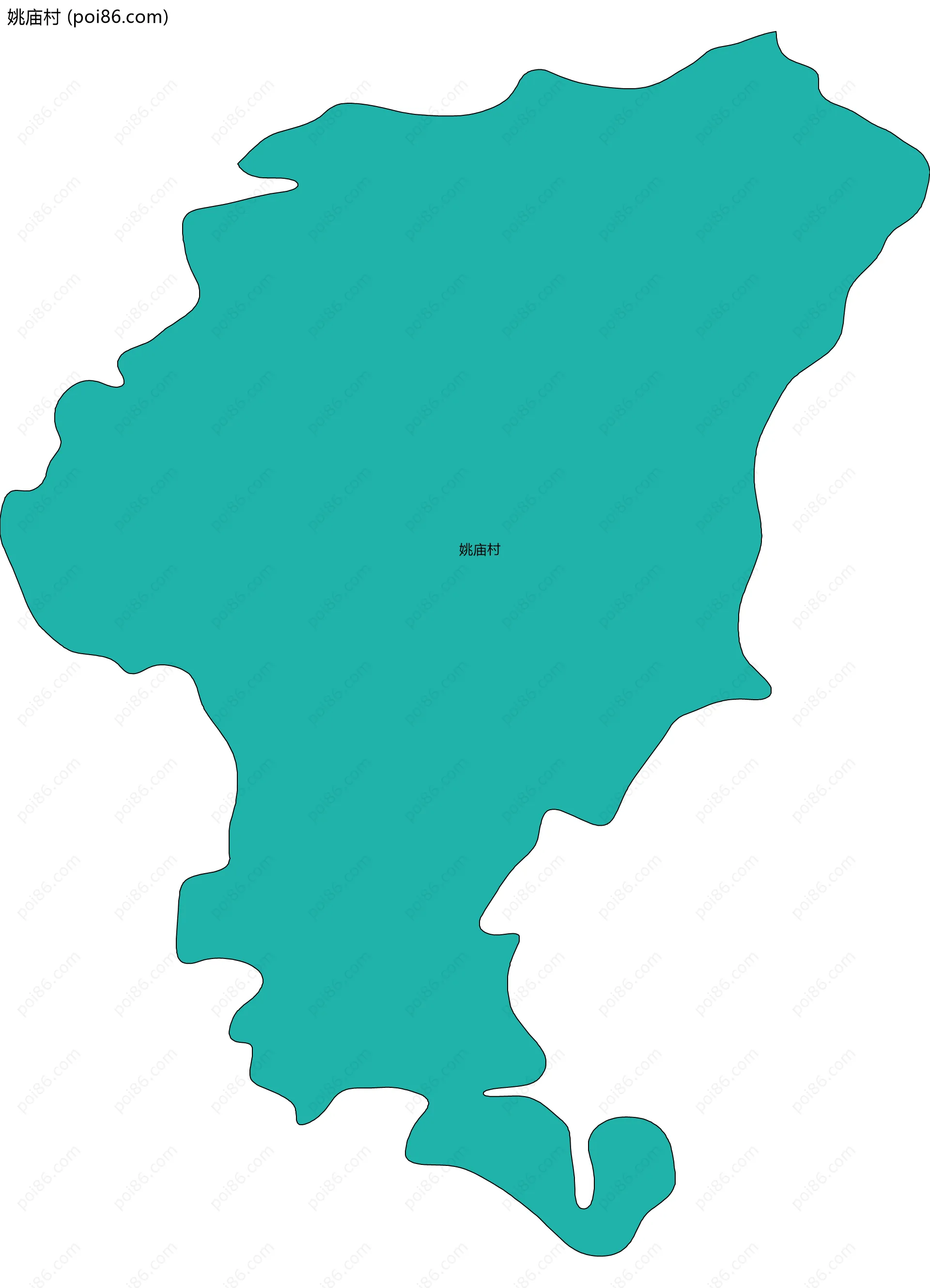 姚庙村边界地图