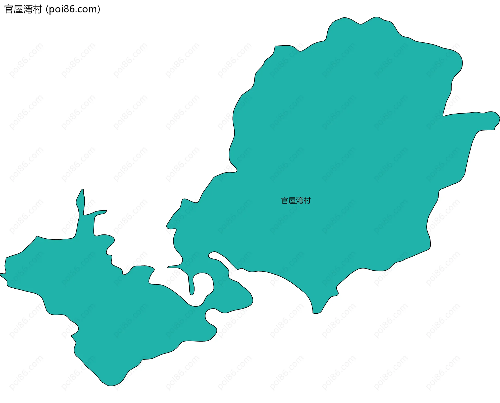 官屋湾村边界地图