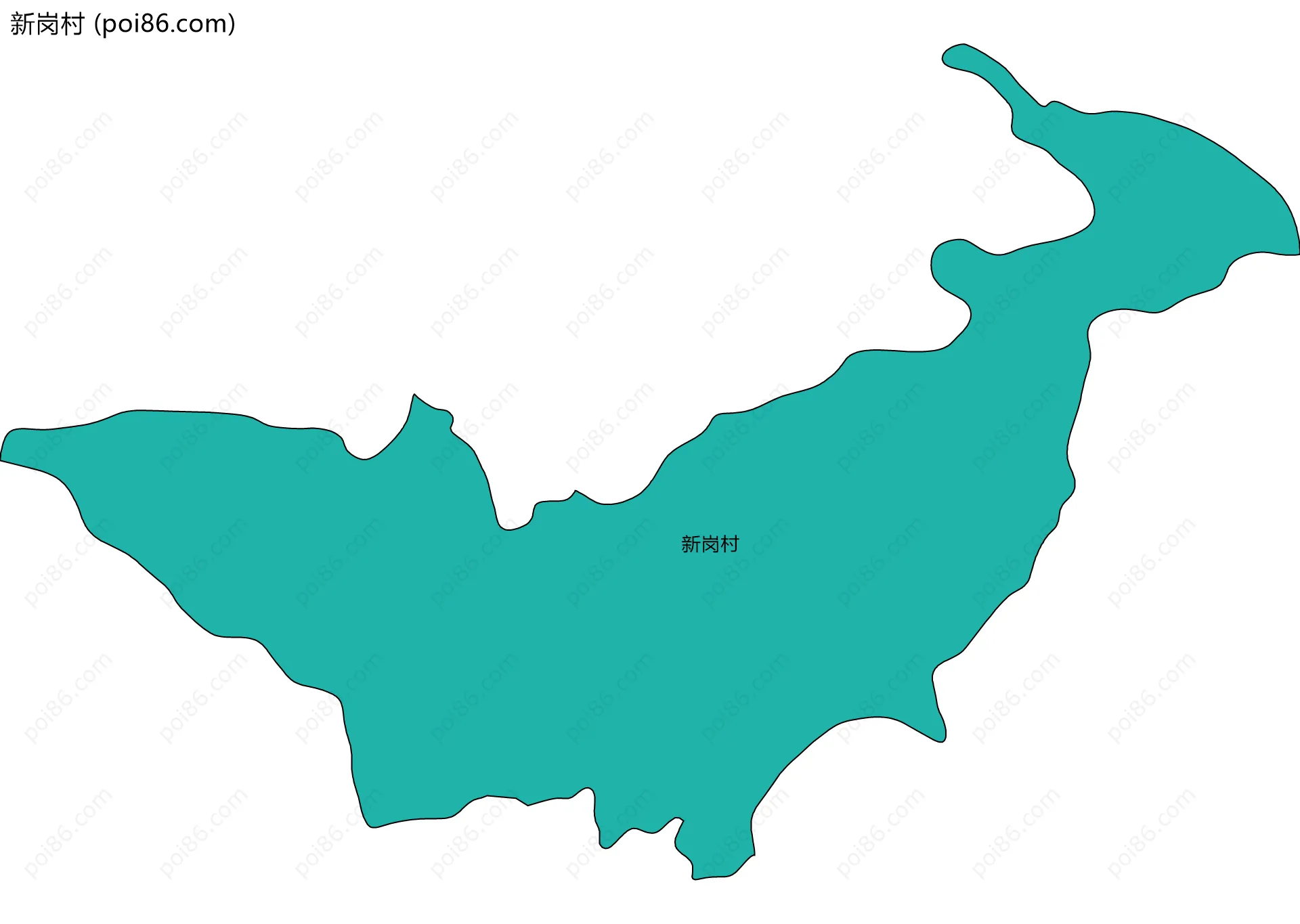 新岗村边界地图