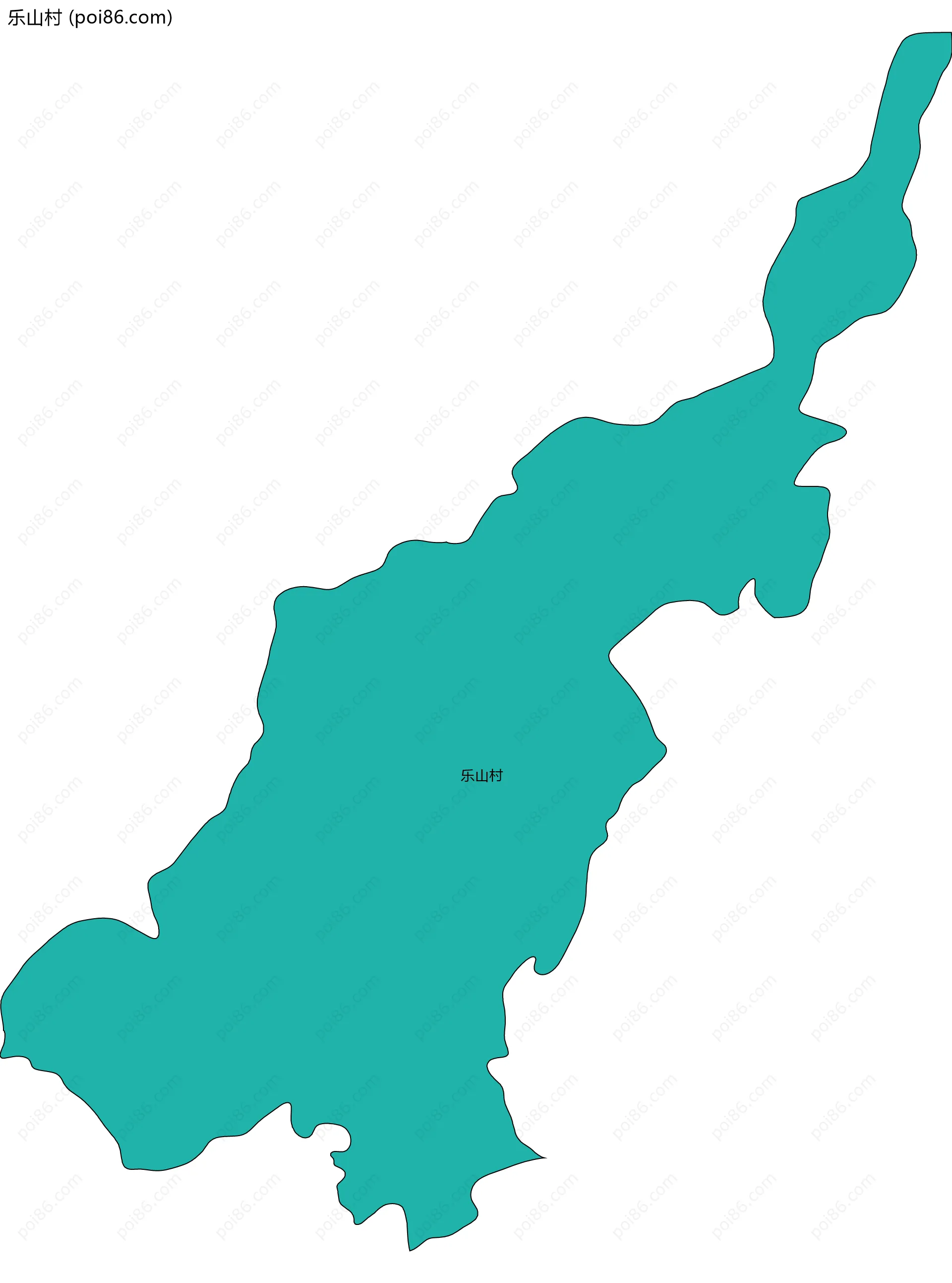 乐山村边界地图