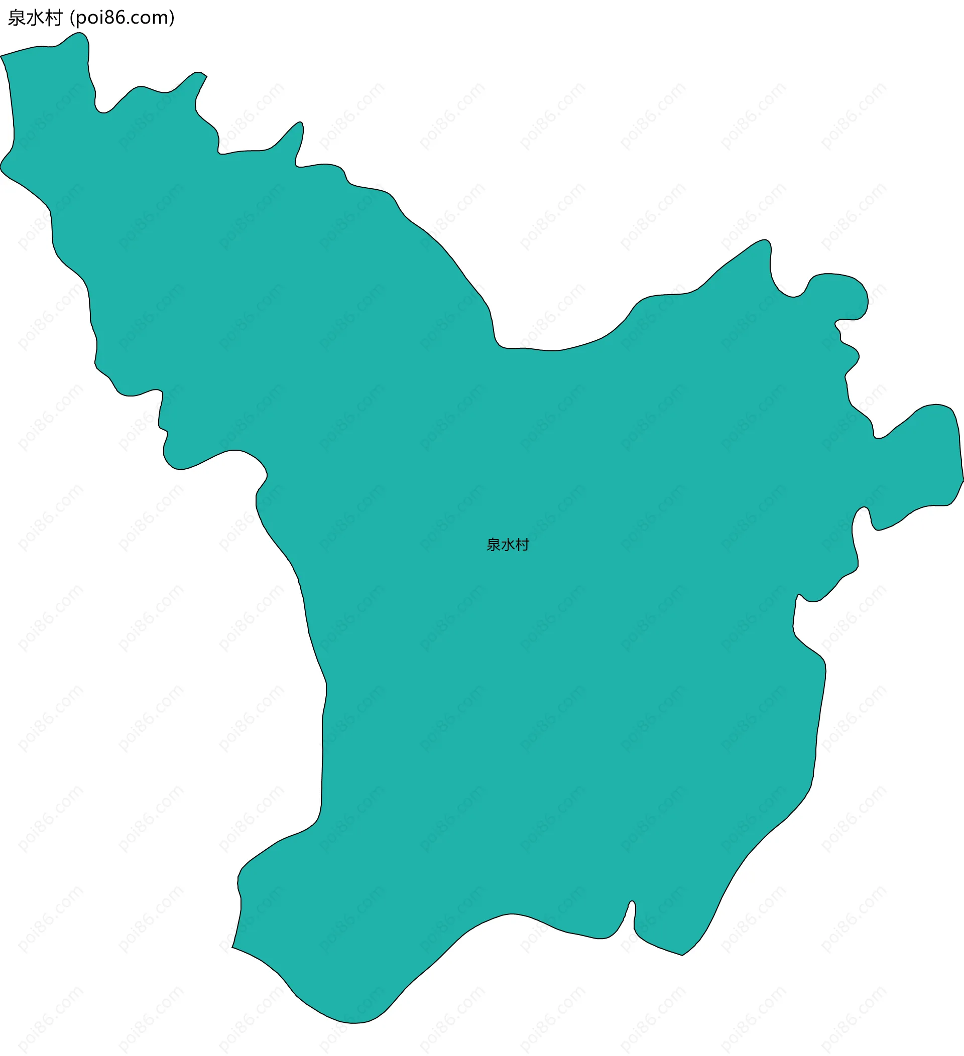 泉水村边界地图