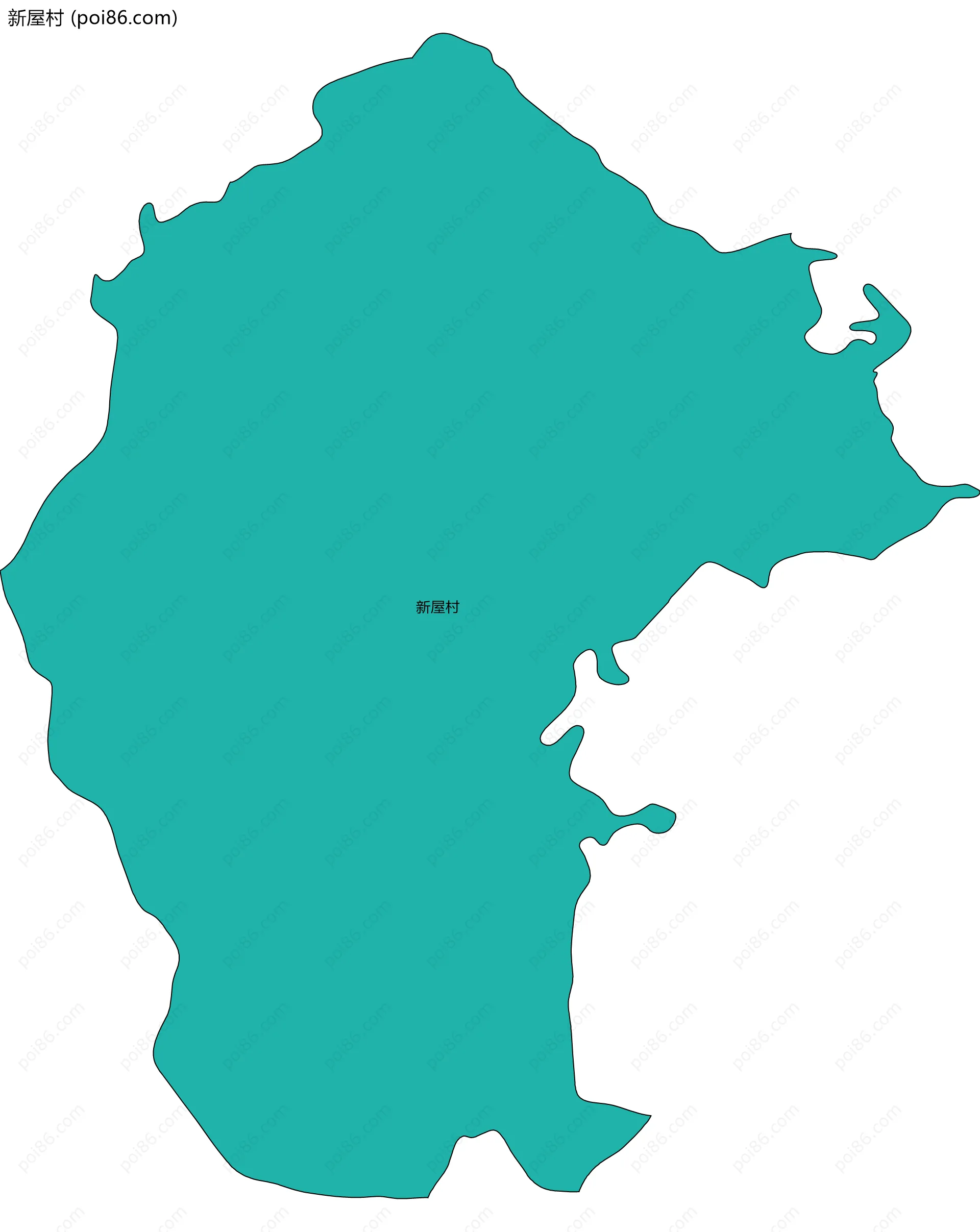 新屋村边界地图