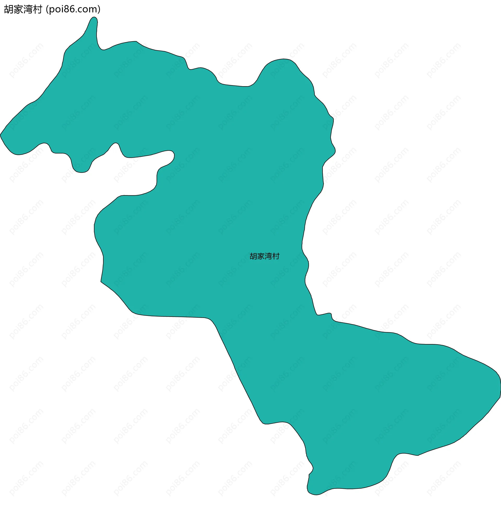 胡家湾村边界地图