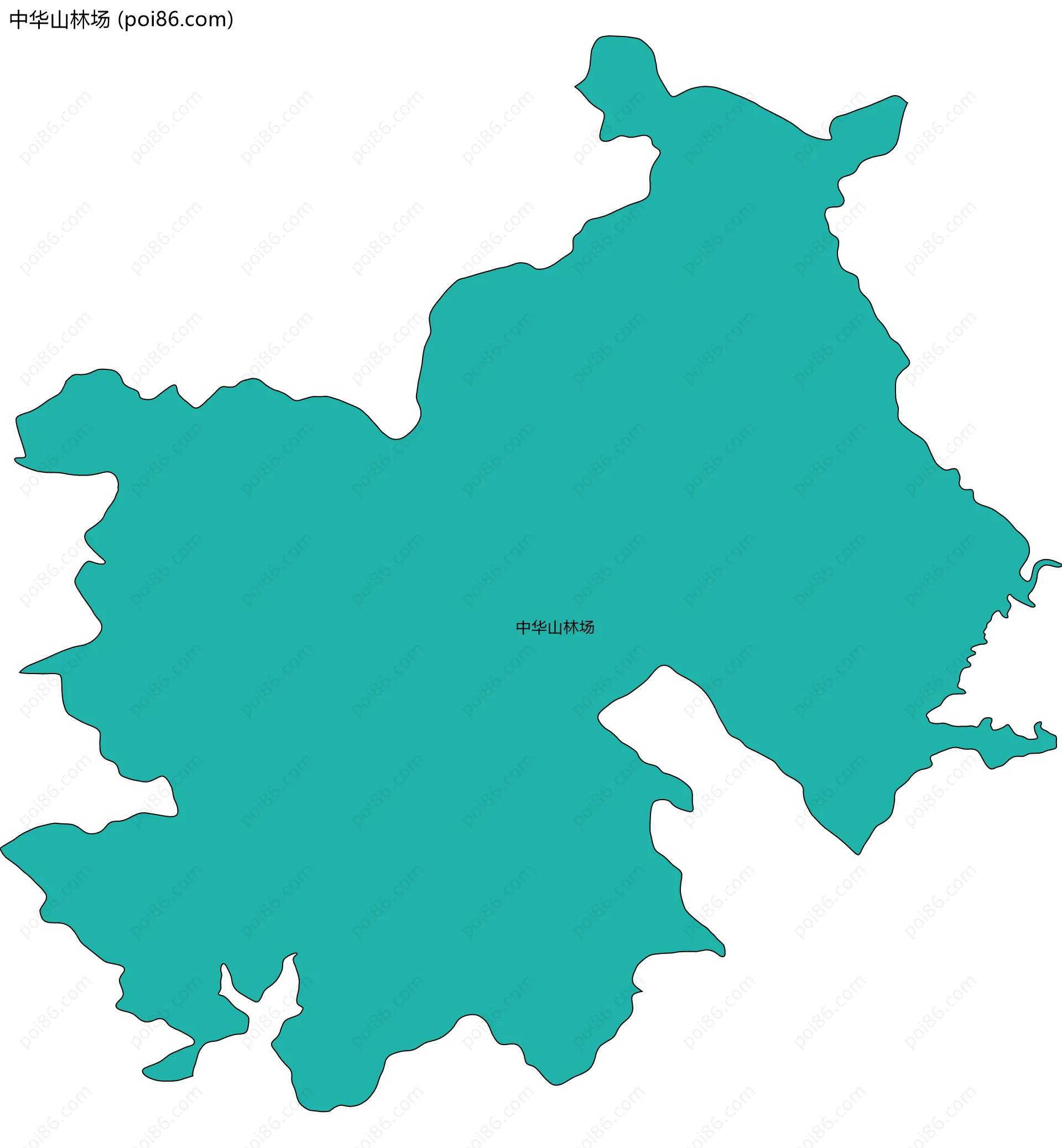 中华山林场边界地图