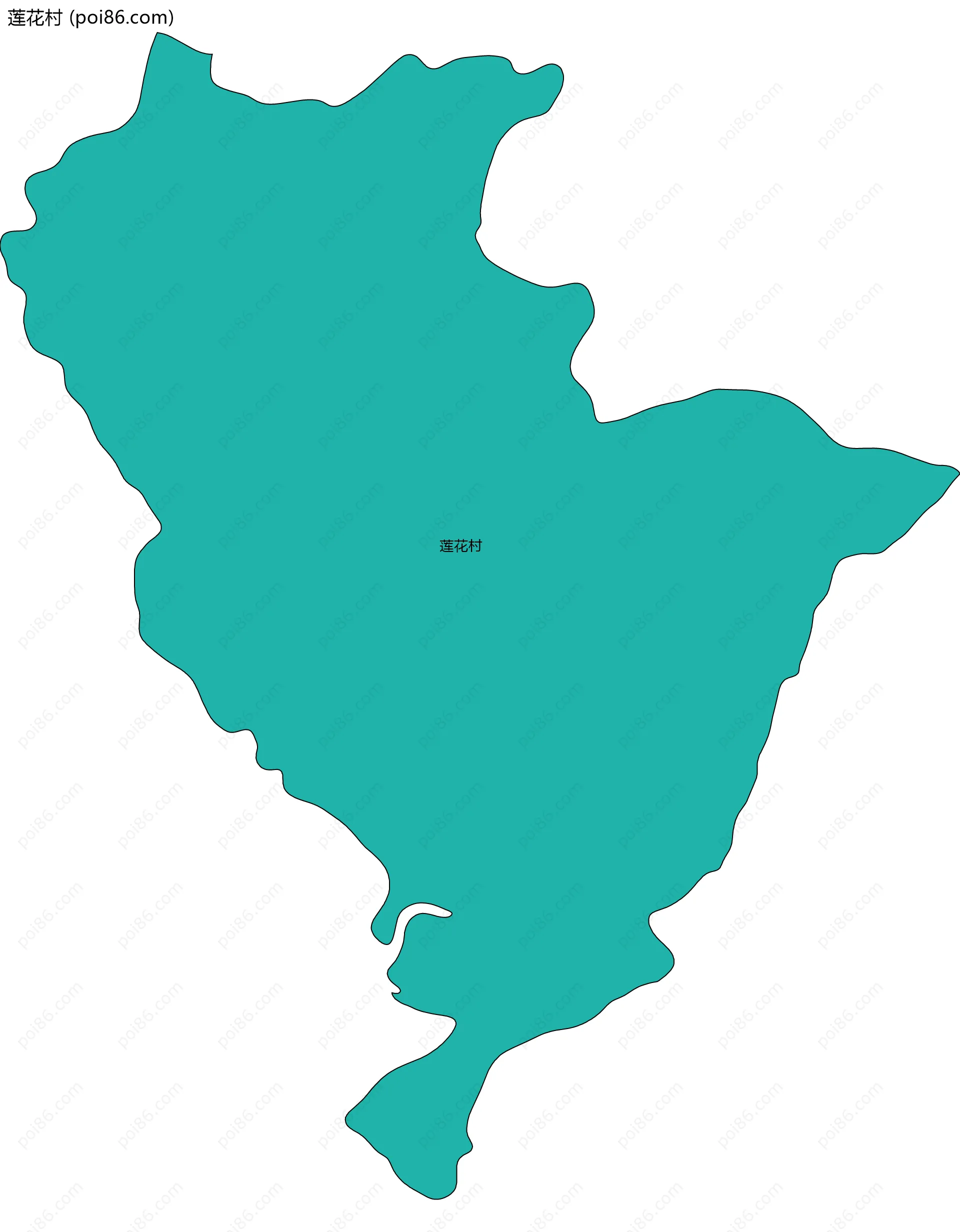 莲花村边界地图