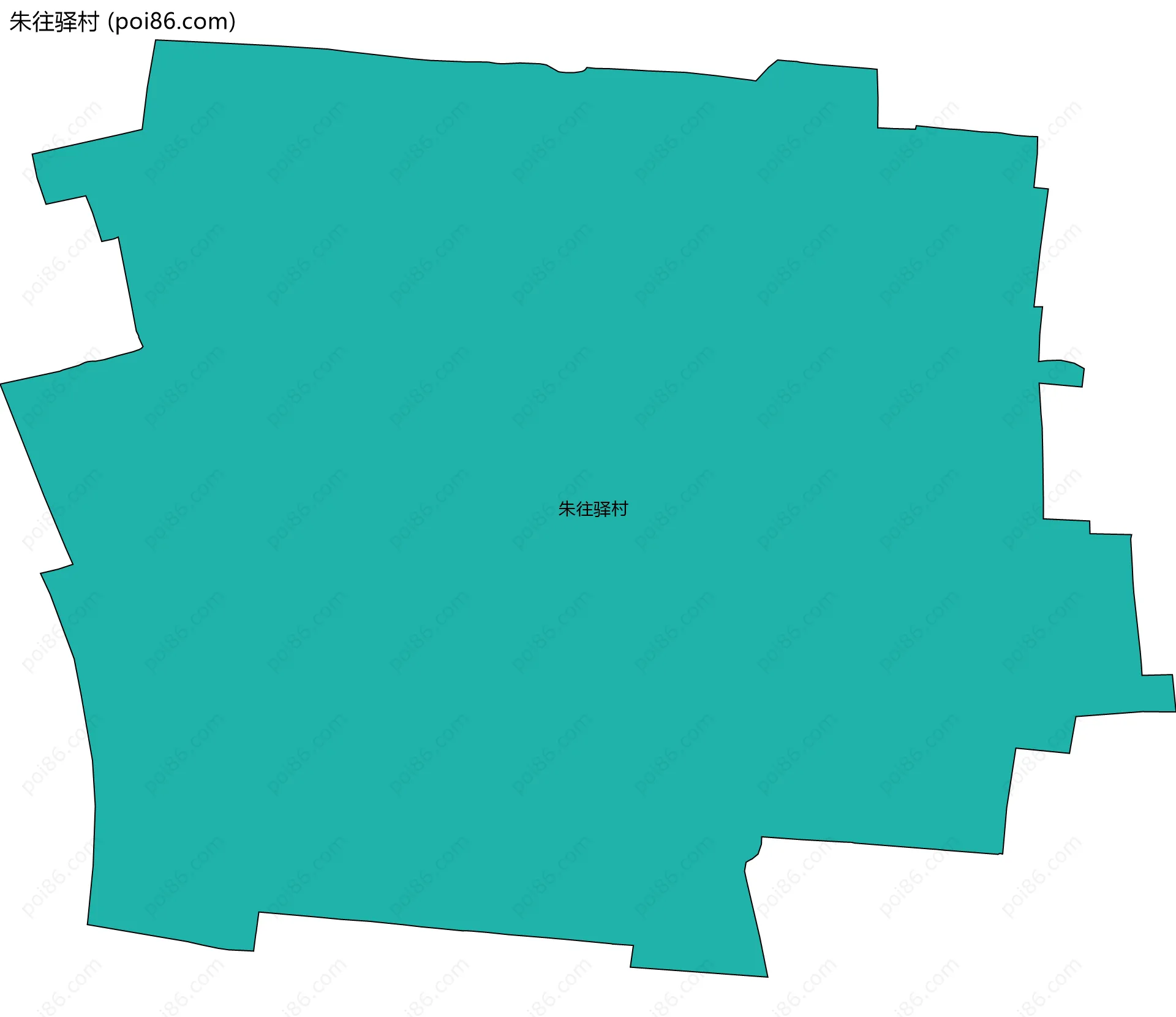 朱往驿村边界地图