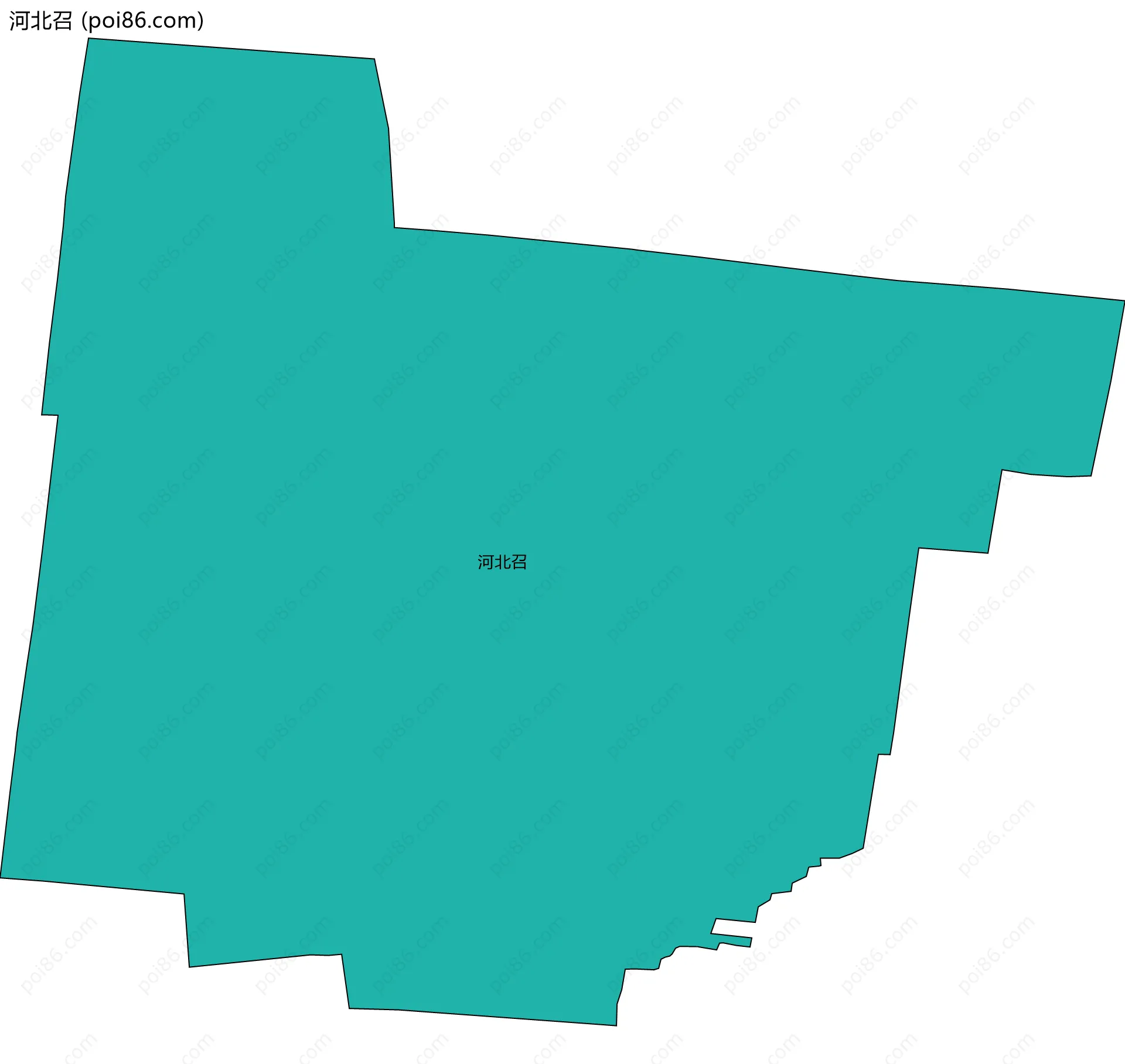 河北召边界地图