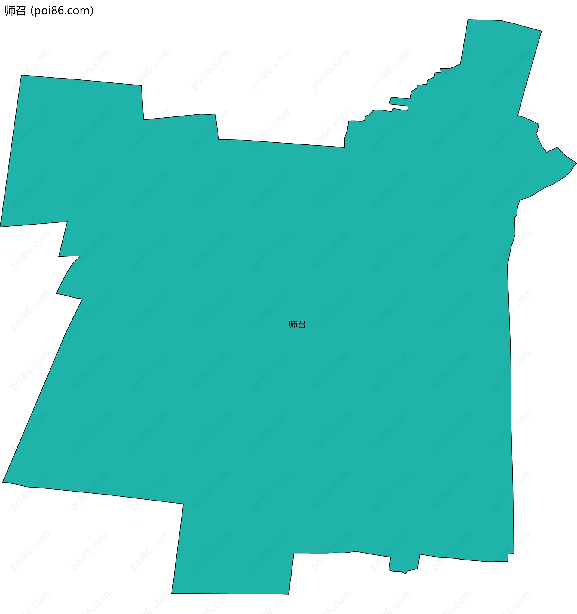 师召边界地图