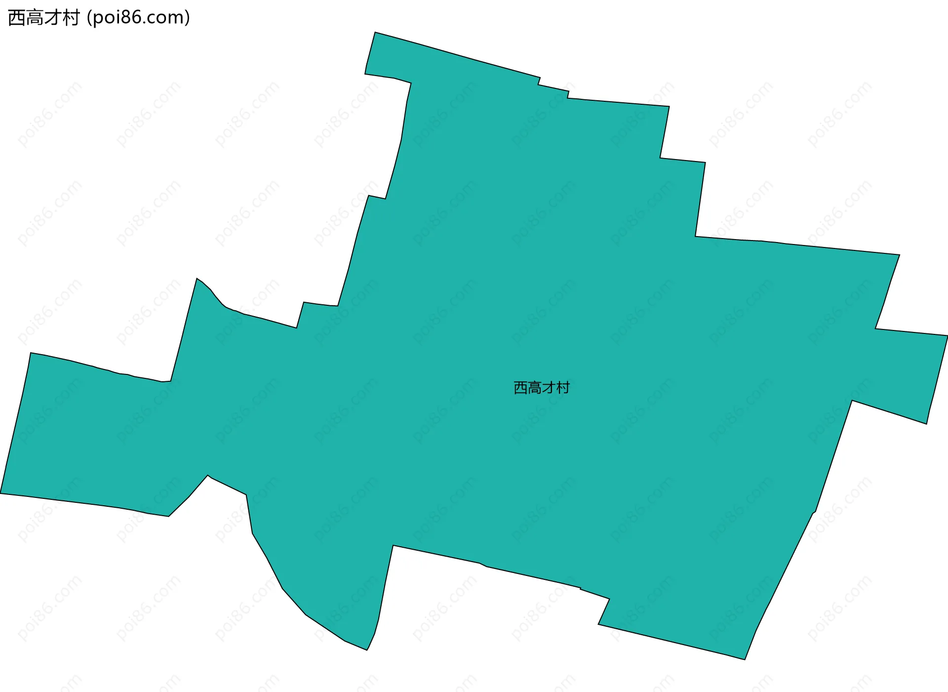 西高才村边界地图
