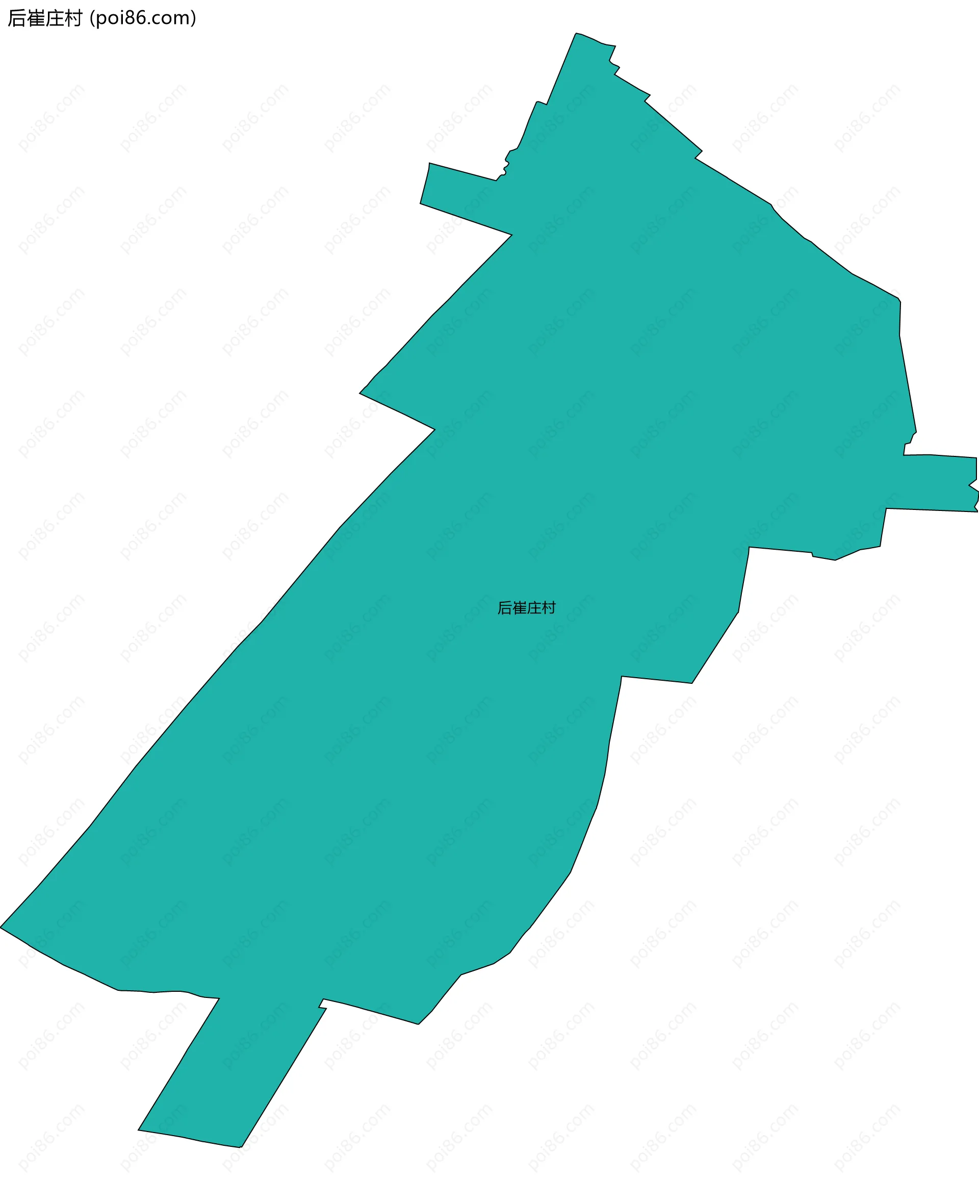 后崔庄村边界地图