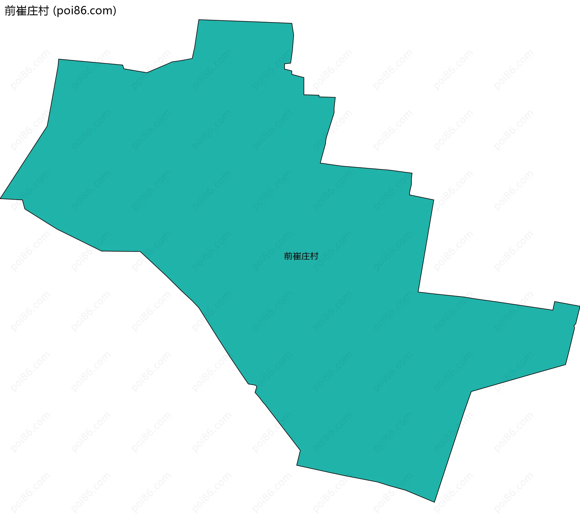 前崔庄村边界地图