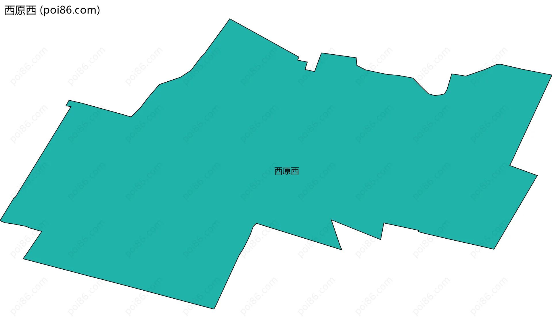 西原西边界地图