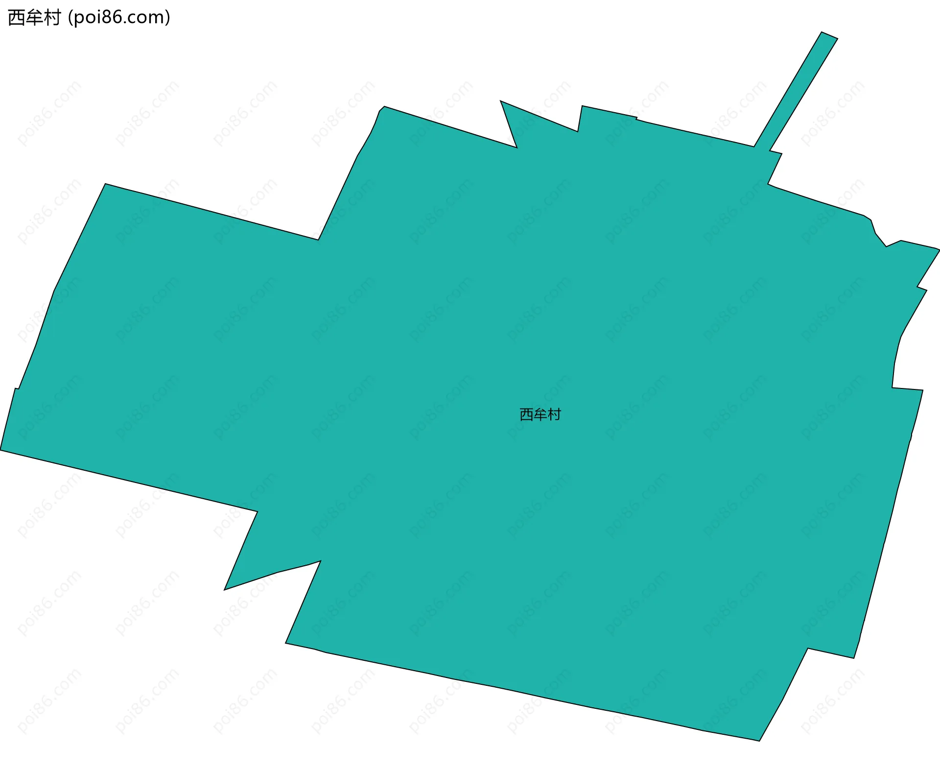 西牟村边界地图