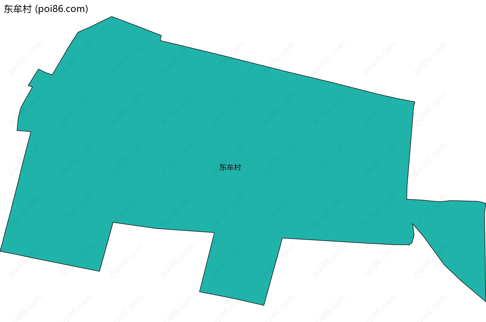 东牟村边界地图