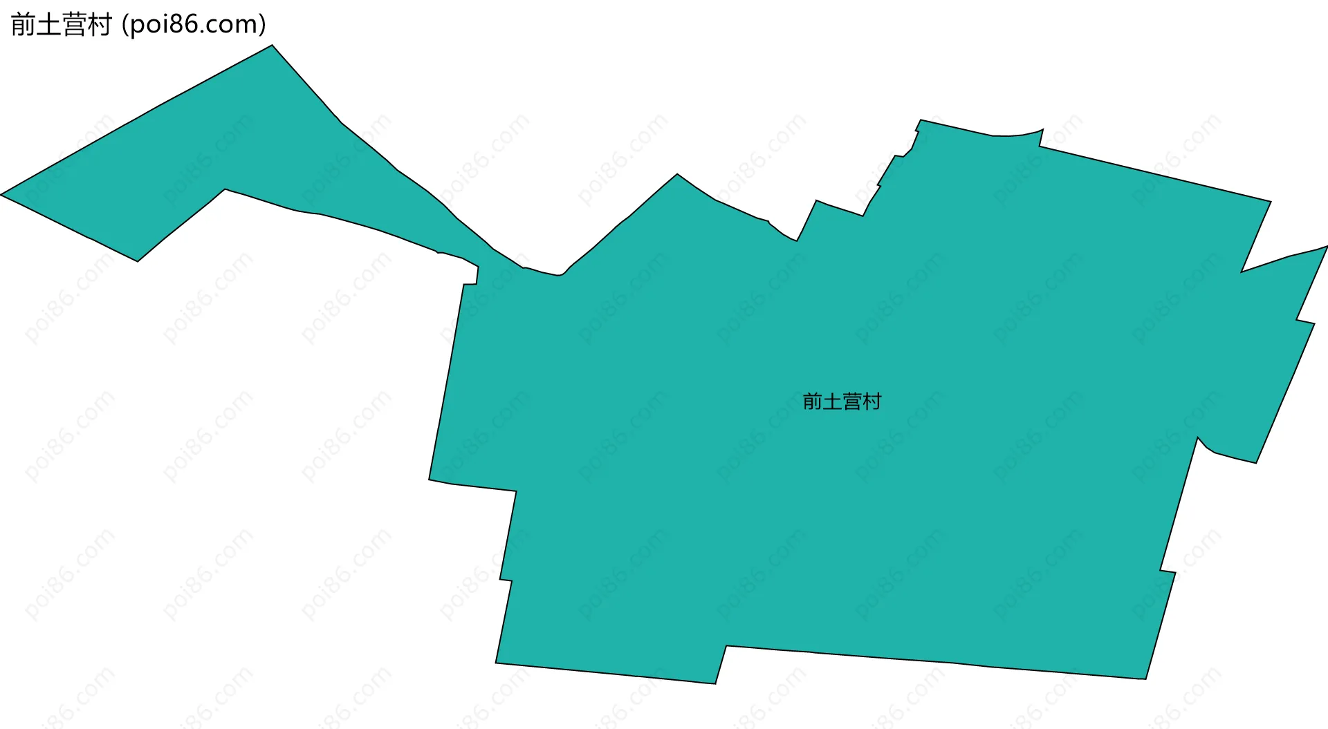 前土营村边界地图