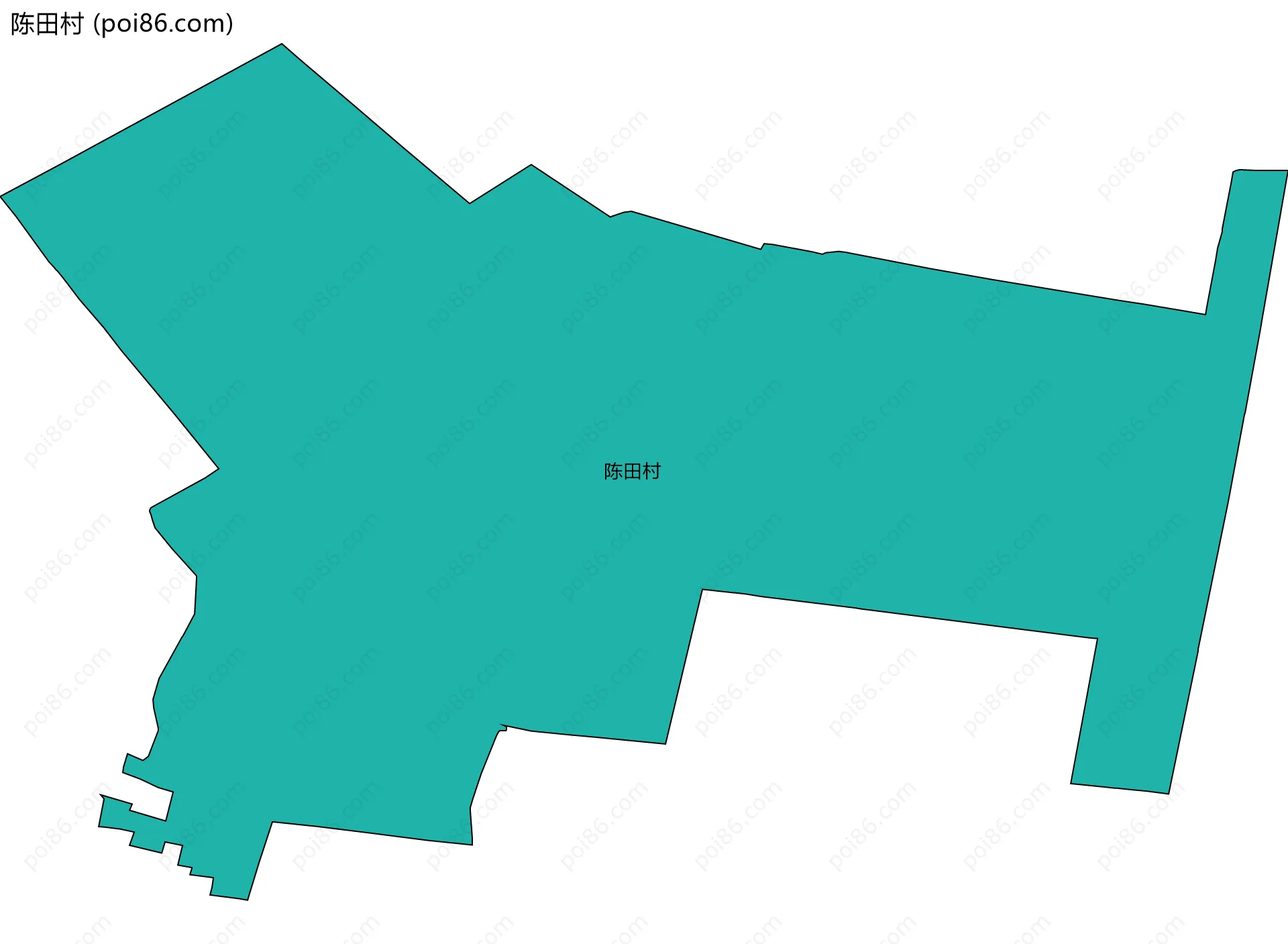陈田村边界地图