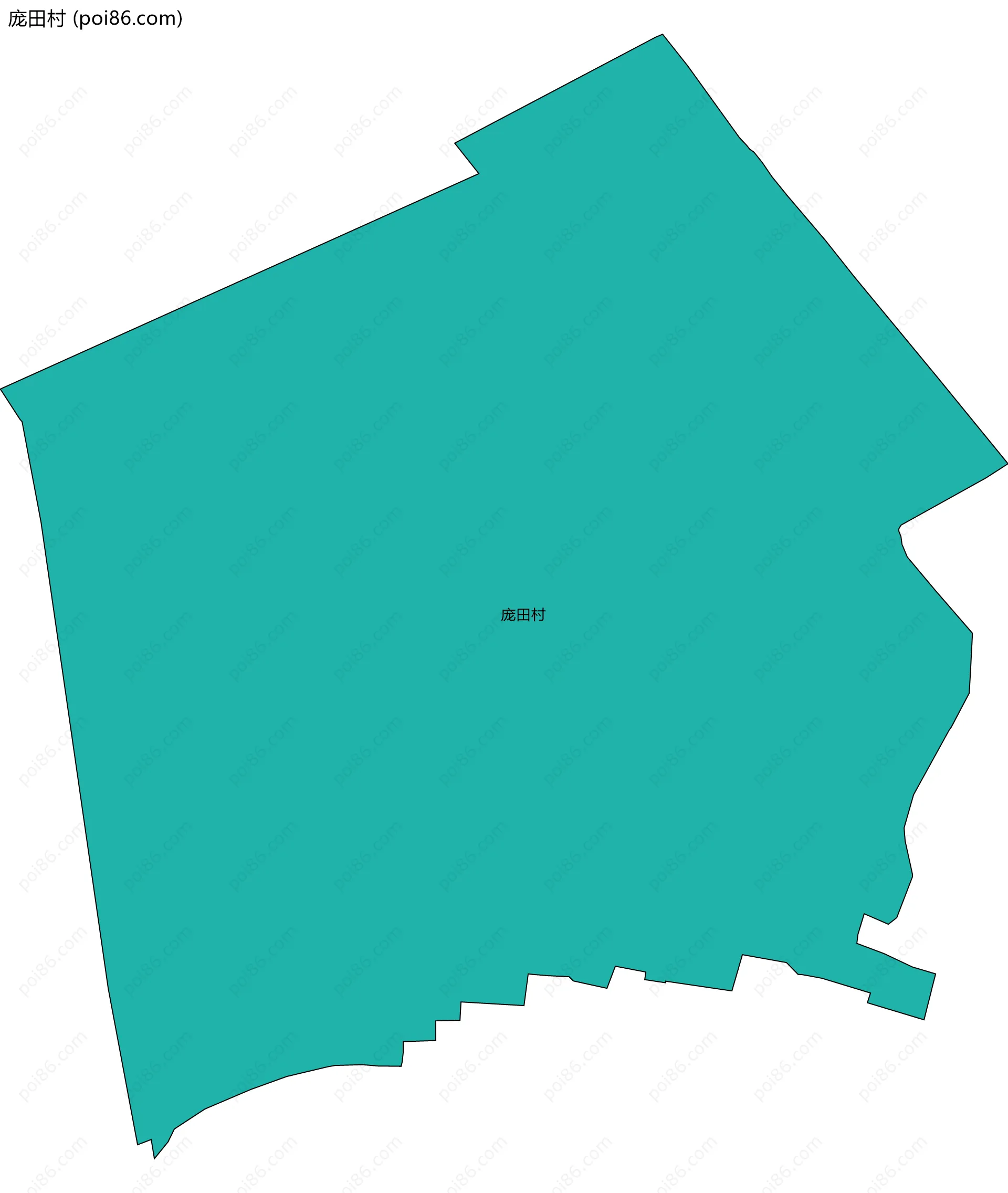 庞田村边界地图