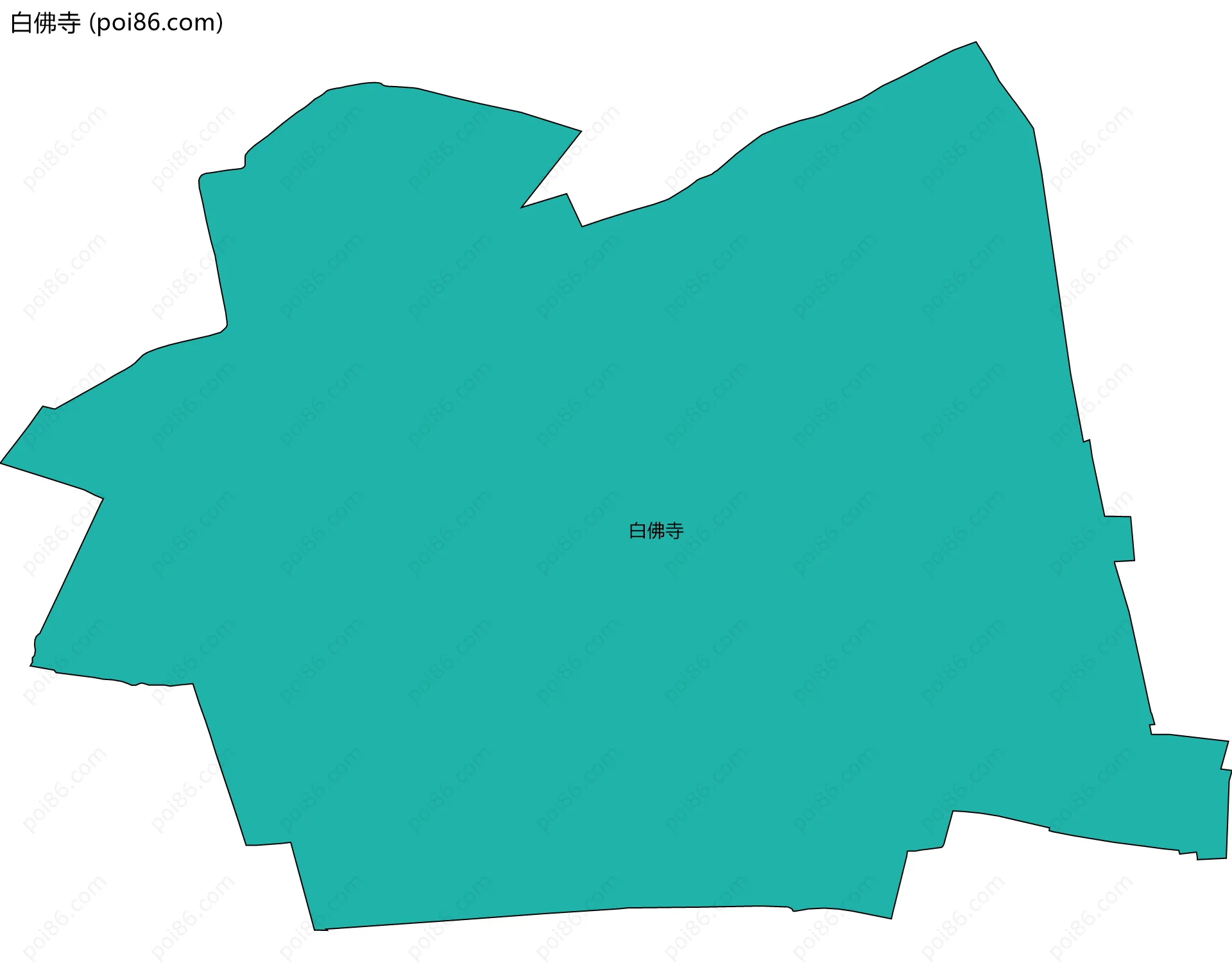 白佛寺边界地图