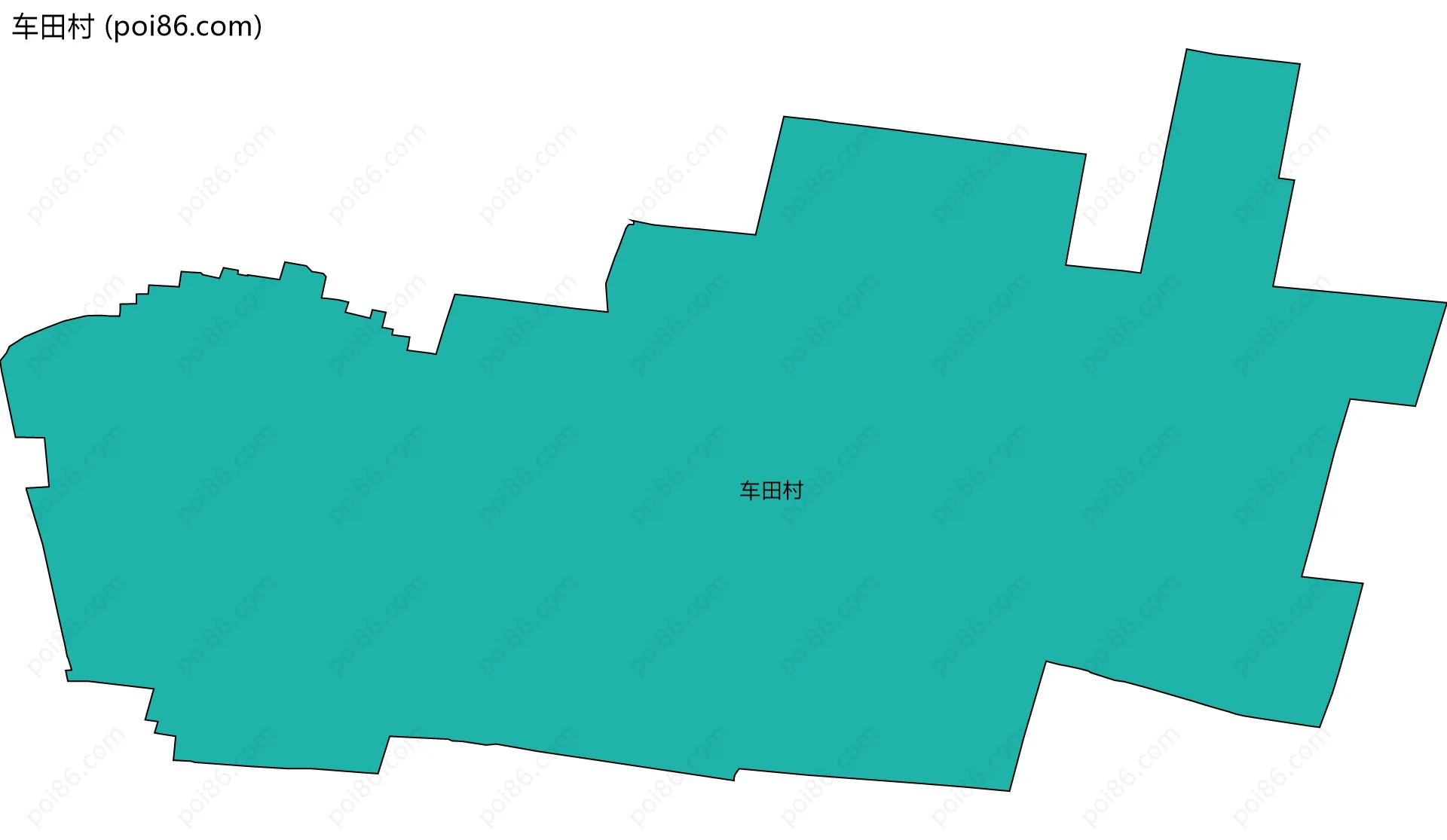 车田村边界地图