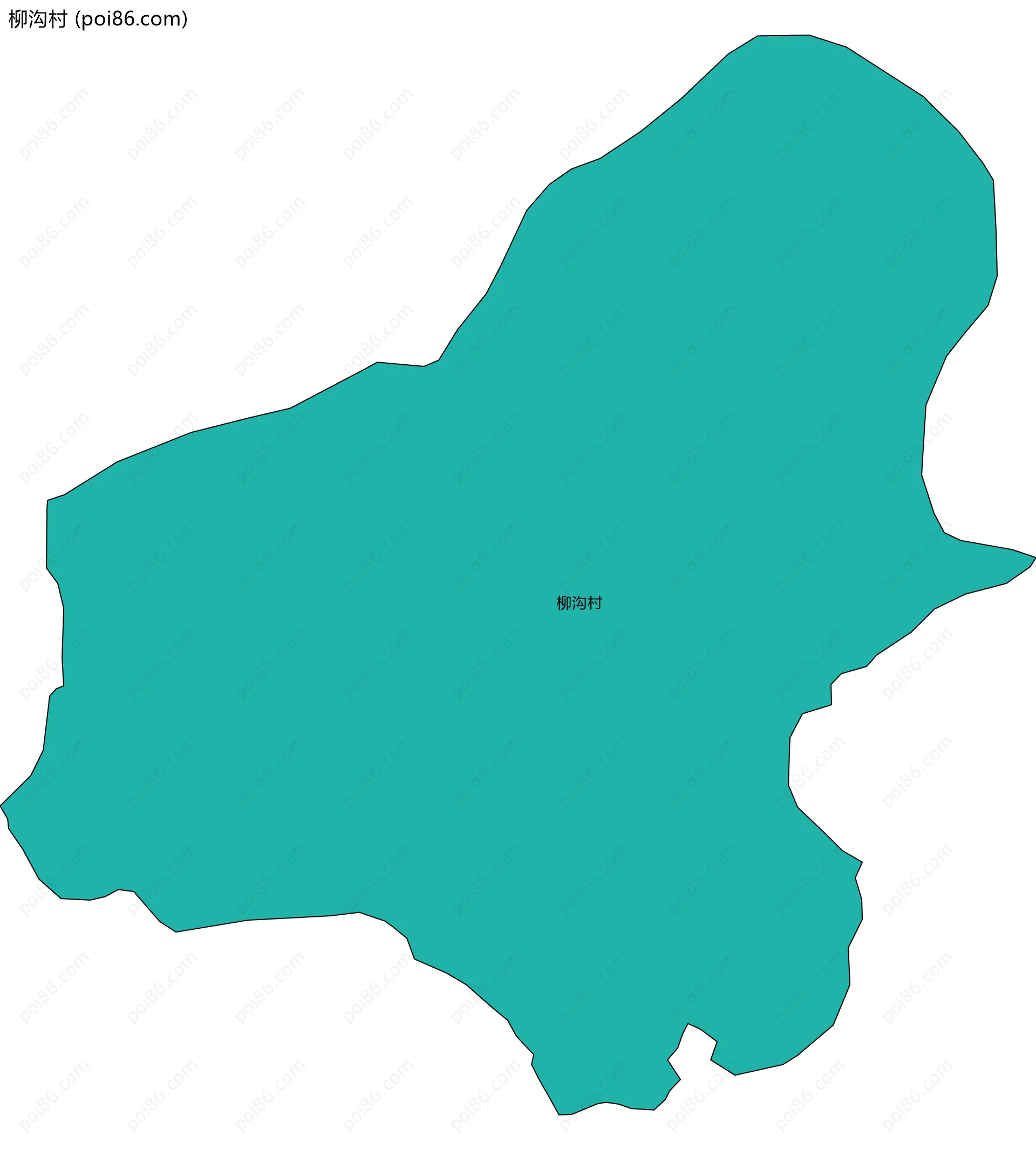 柳沟村边界地图