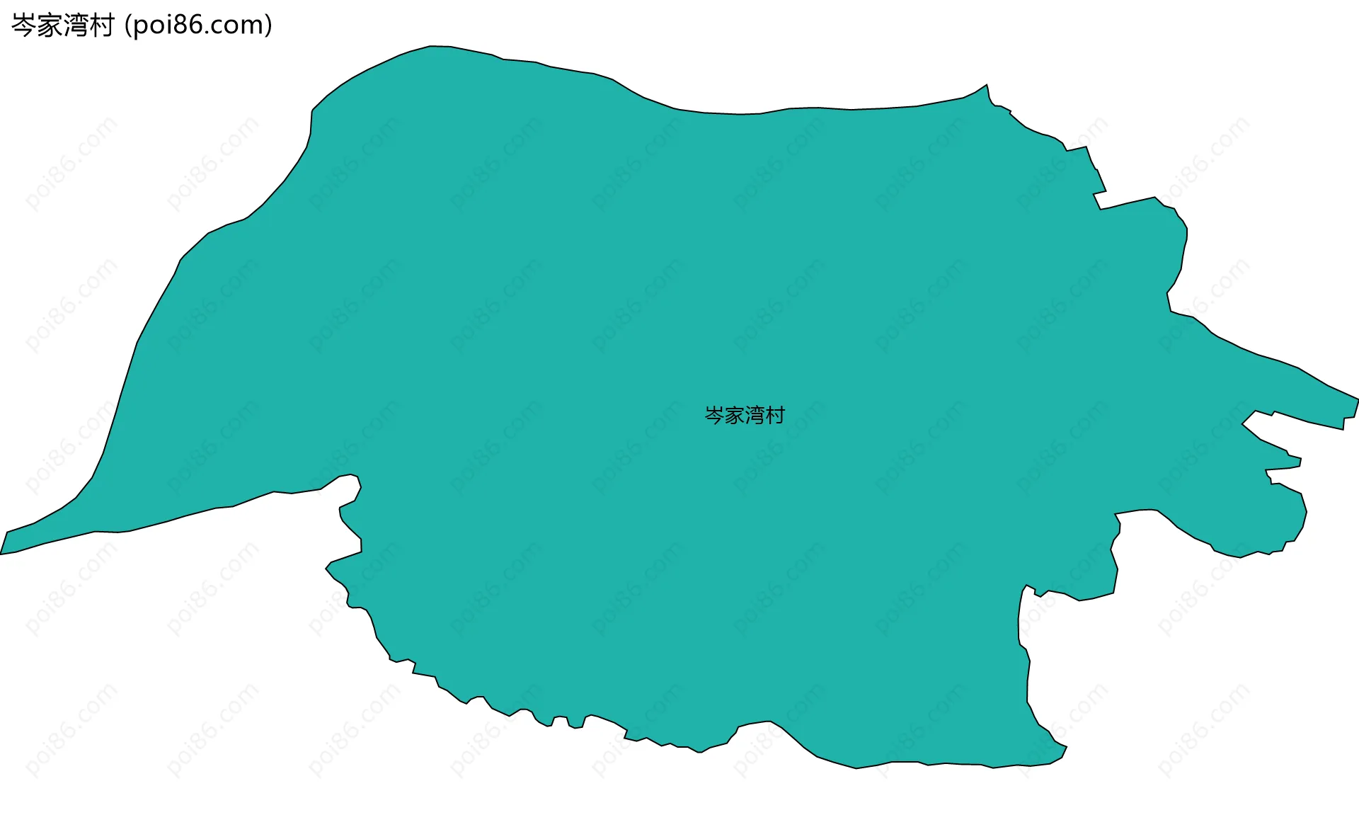 岑家湾村边界地图