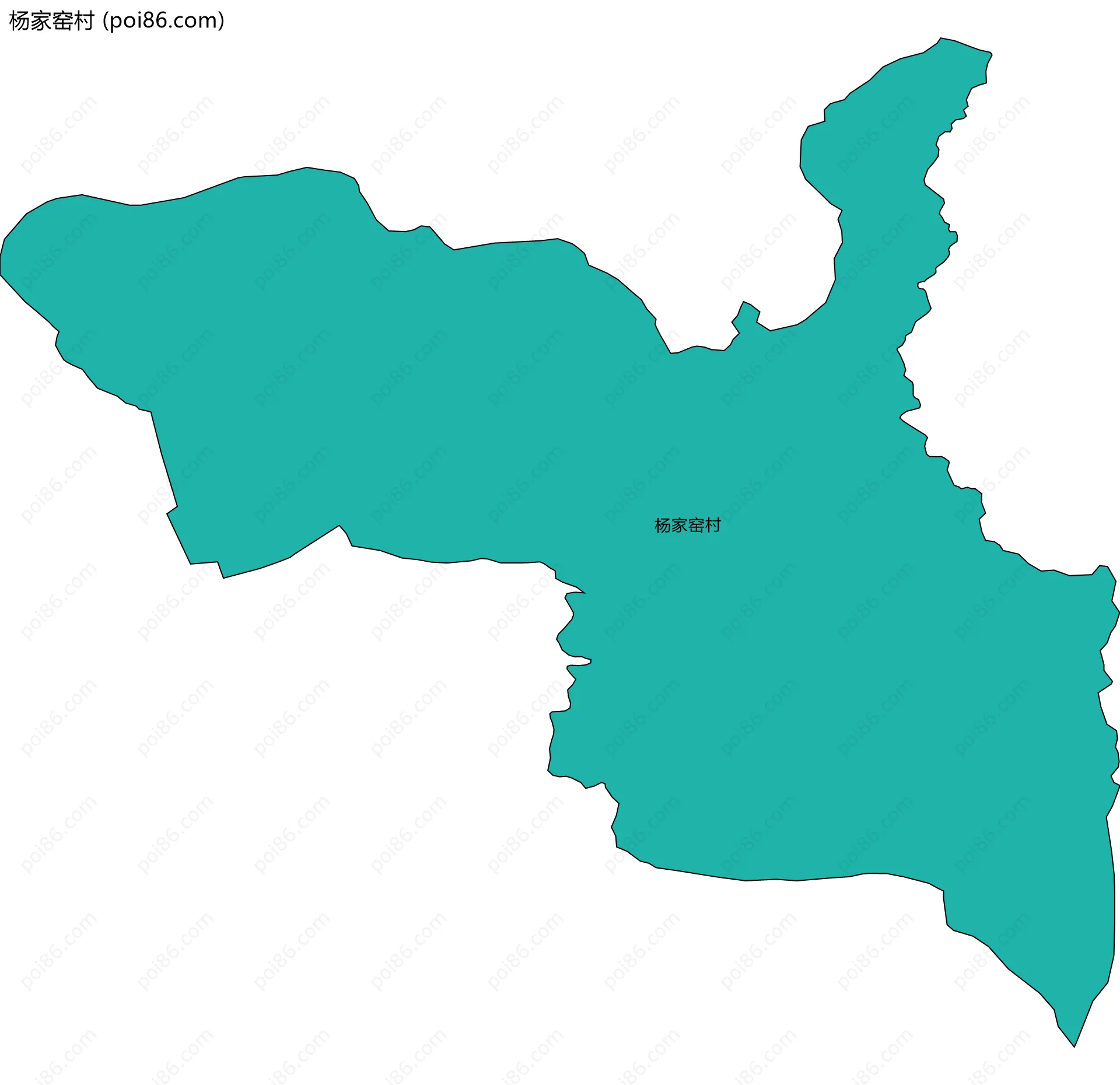 杨家窑村边界地图