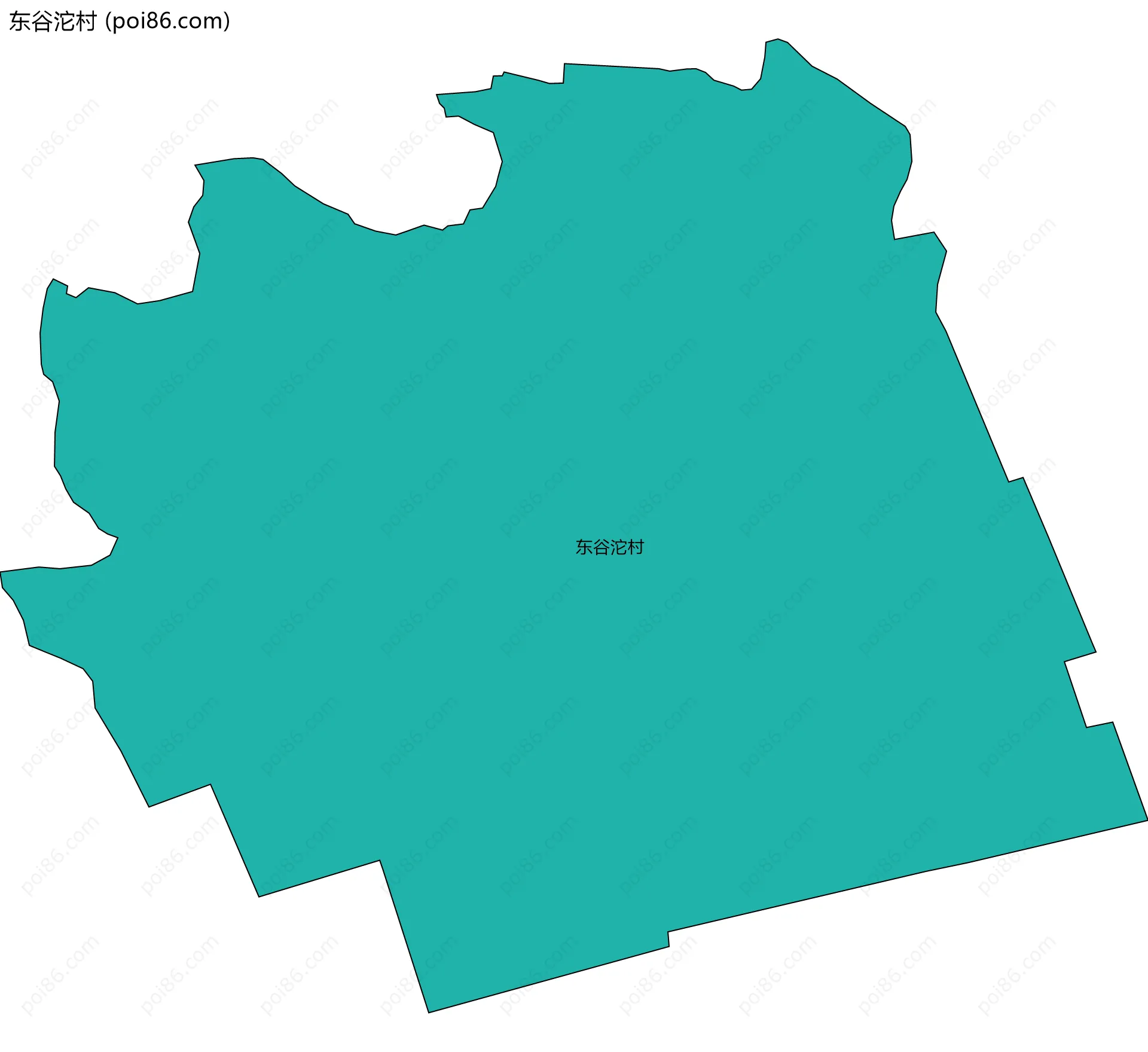 东谷沱村边界地图
