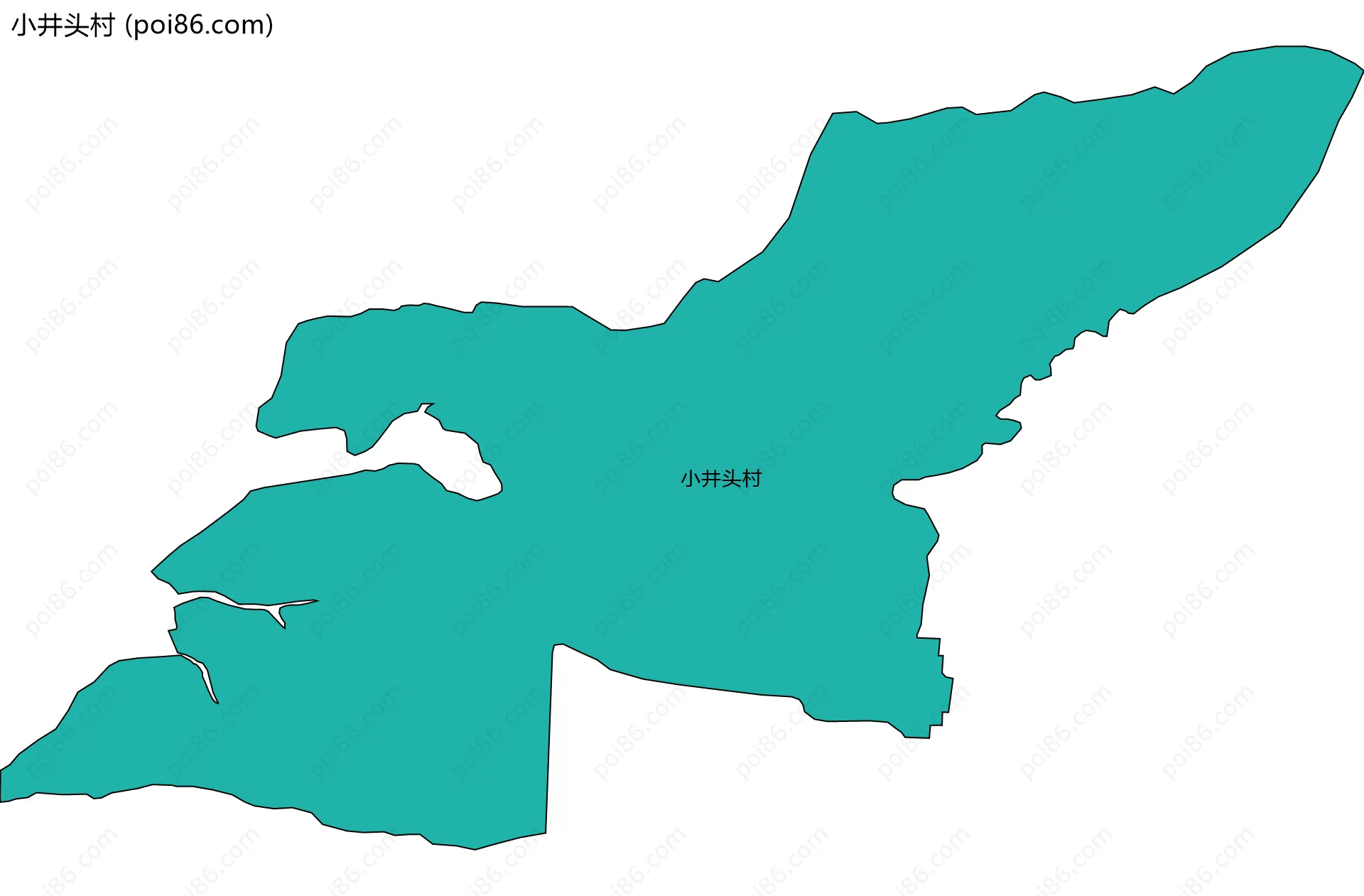 小井头村边界地图