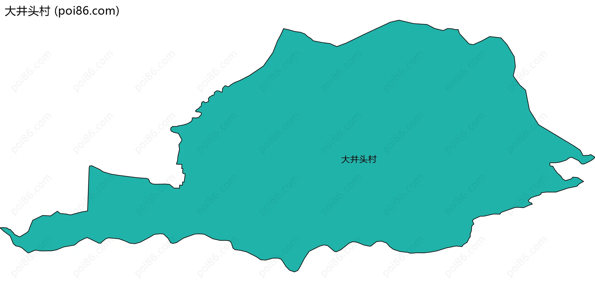 大井头村边界地图