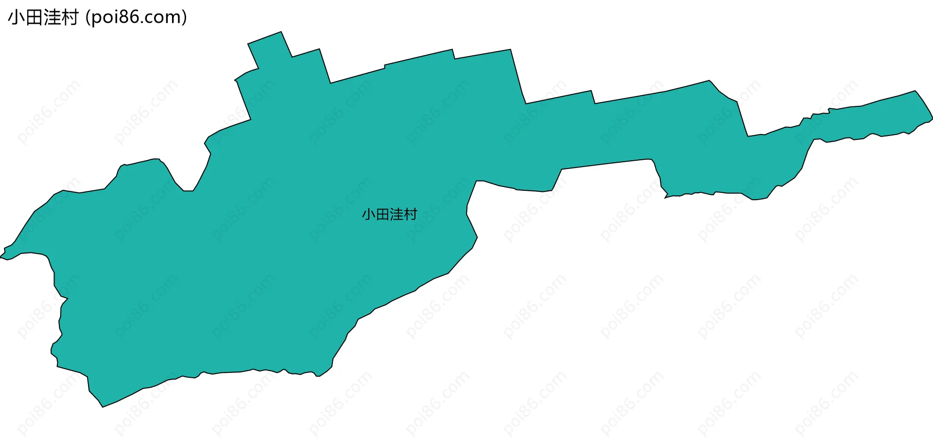 小田洼村边界地图